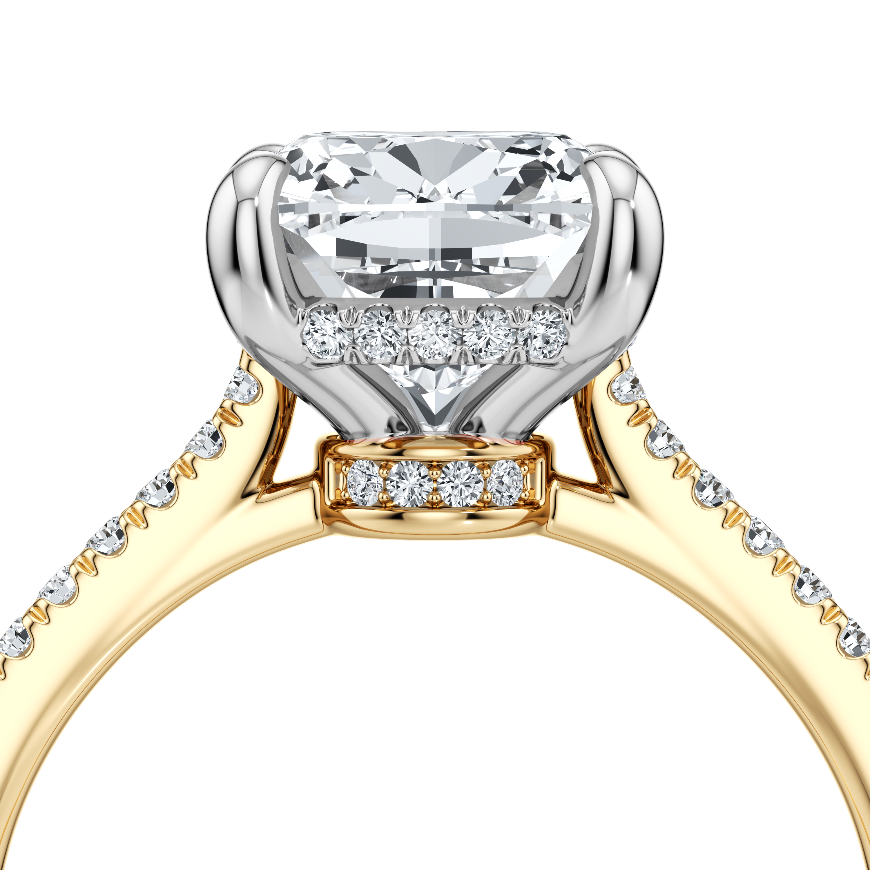 Chelsea Antique Cushion Cut Solitaire Lab Diamond Engagement Ring