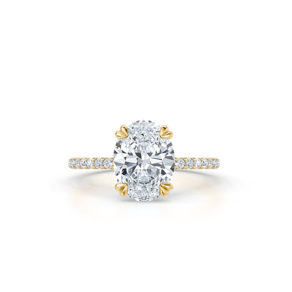 Precious Metal:18k Yellow Gold;Cut Shape:Oval