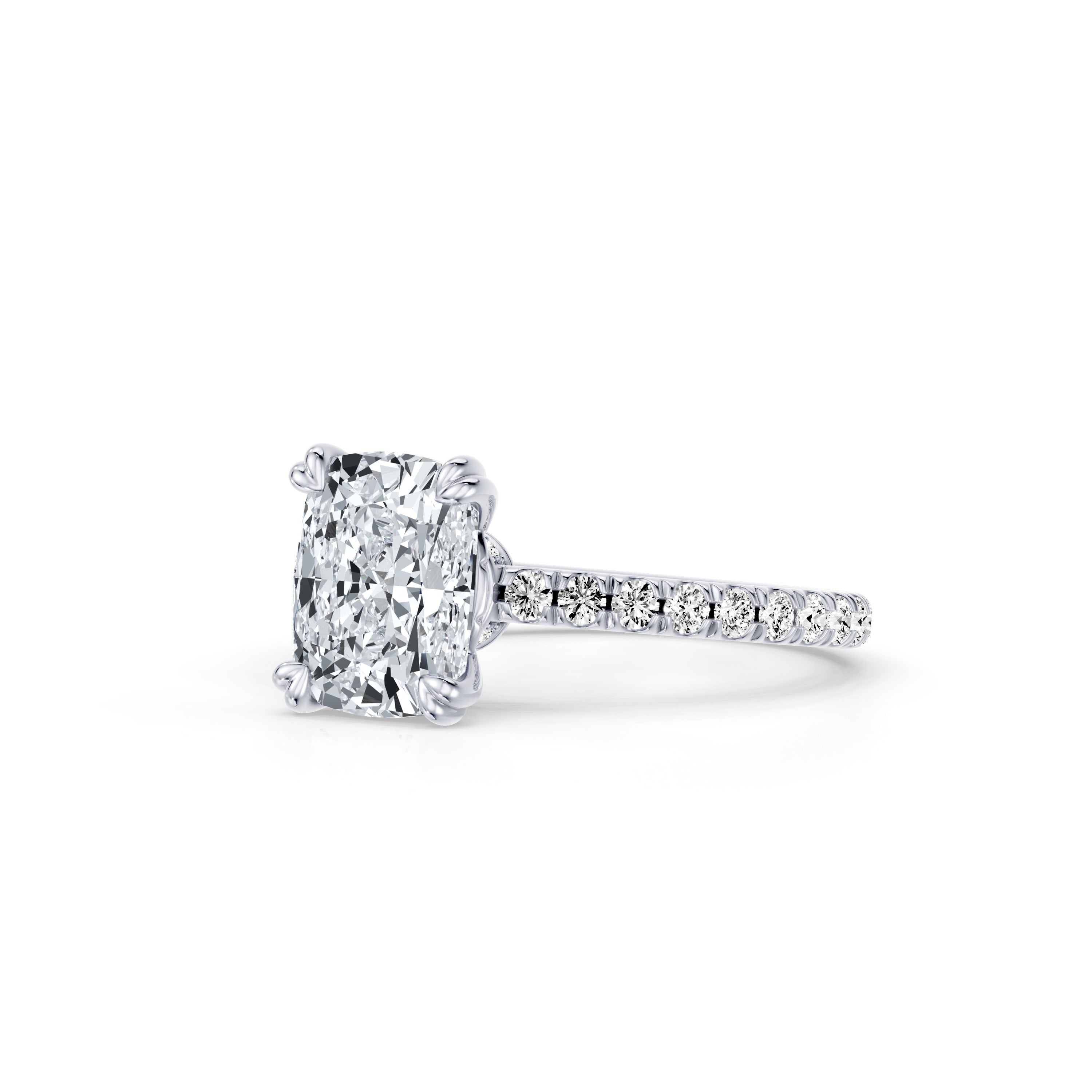 Soho Elongated Cushion Cut Solitaire Lab Diamond Engagement Ring