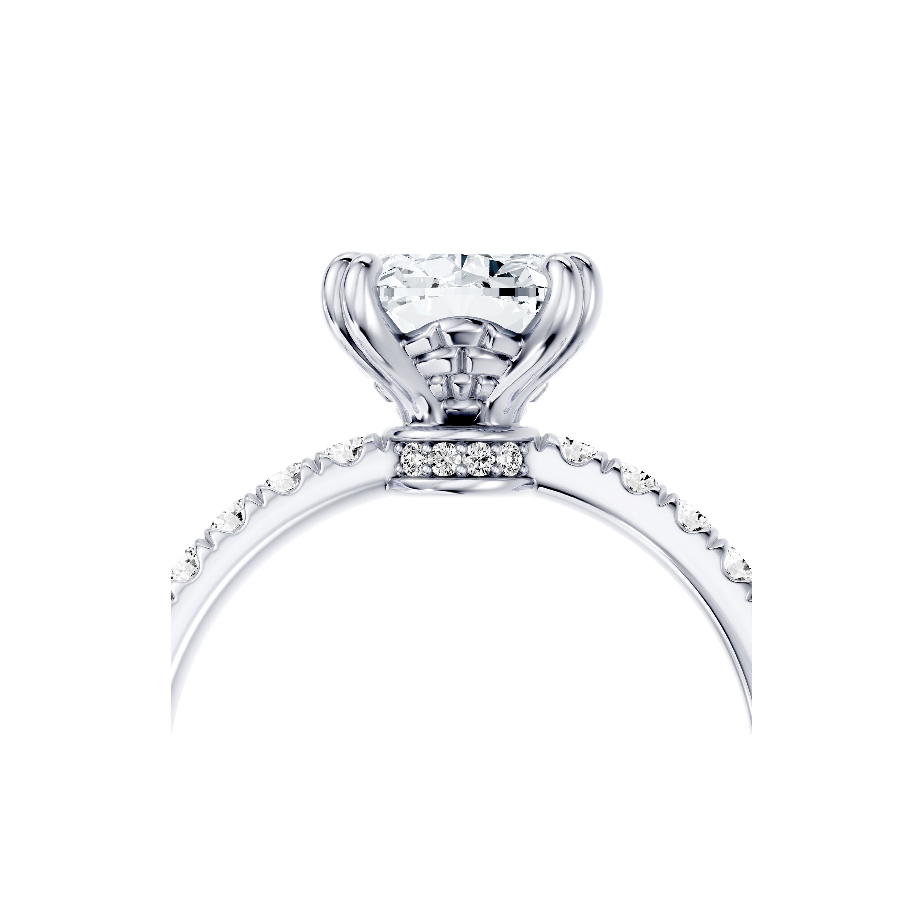 Soho Elongated Cushion Cut Solitaire Lab Diamond Engagement Ring