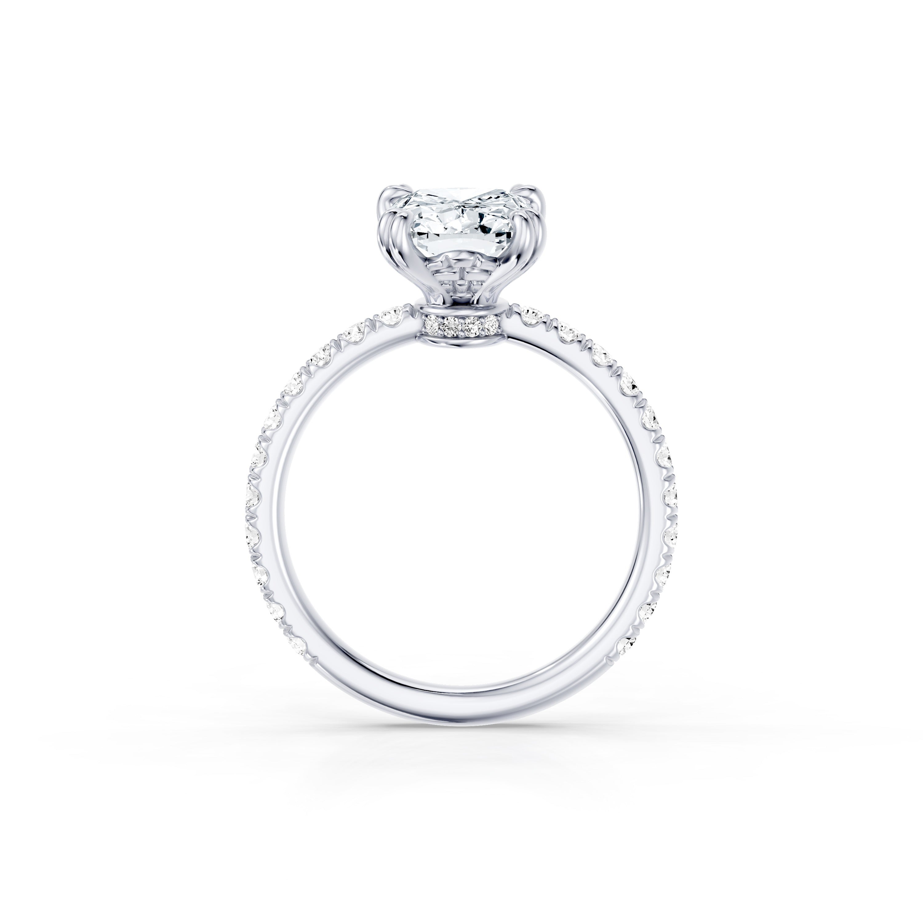 Soho Elongated Cushion Cut Solitaire Lab Diamond Engagement Ring