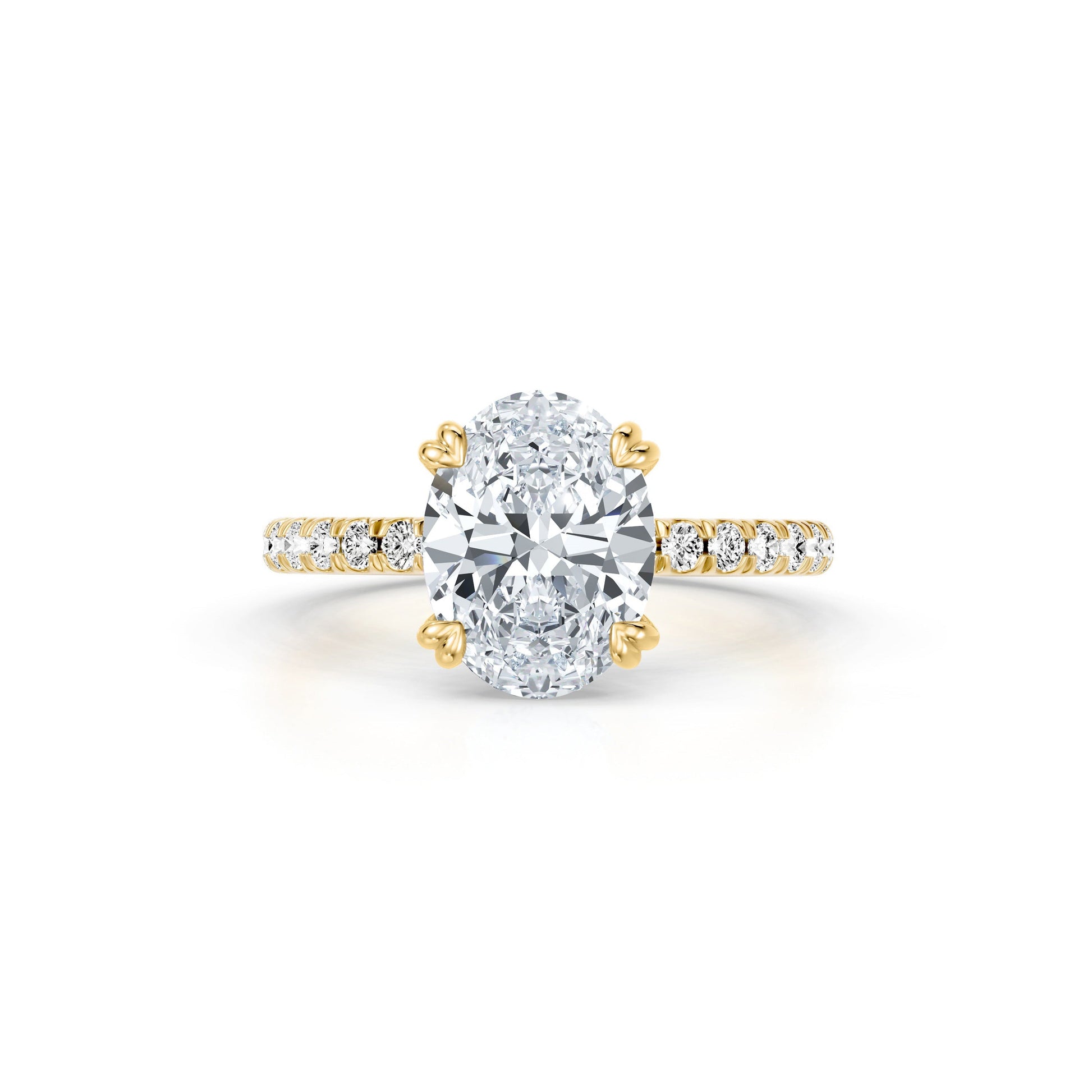 Precious Metal:18k Yellow Gold;Cut Shape:Oval