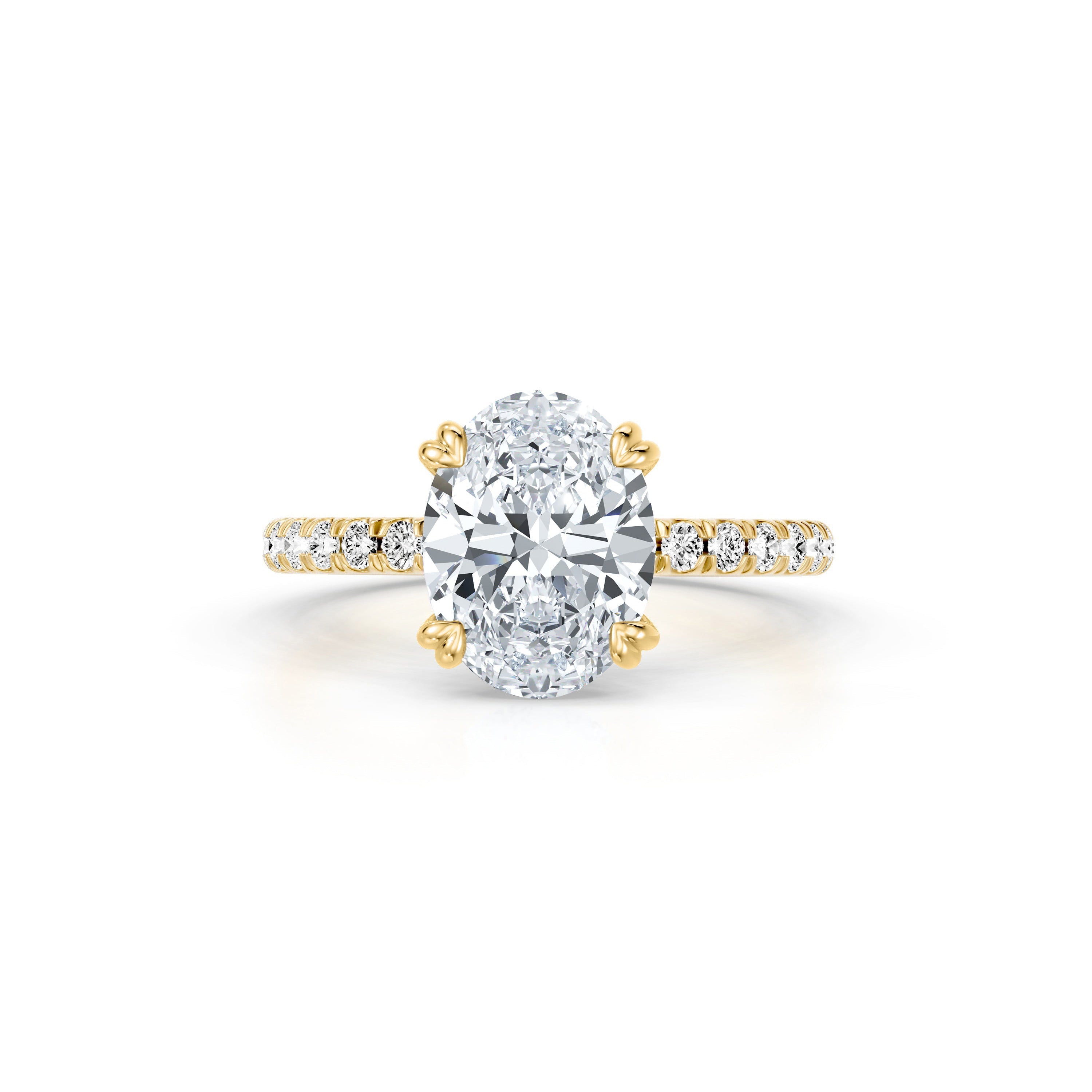 Precious Metal:18k Yellow Gold;Cut Shape:Oval