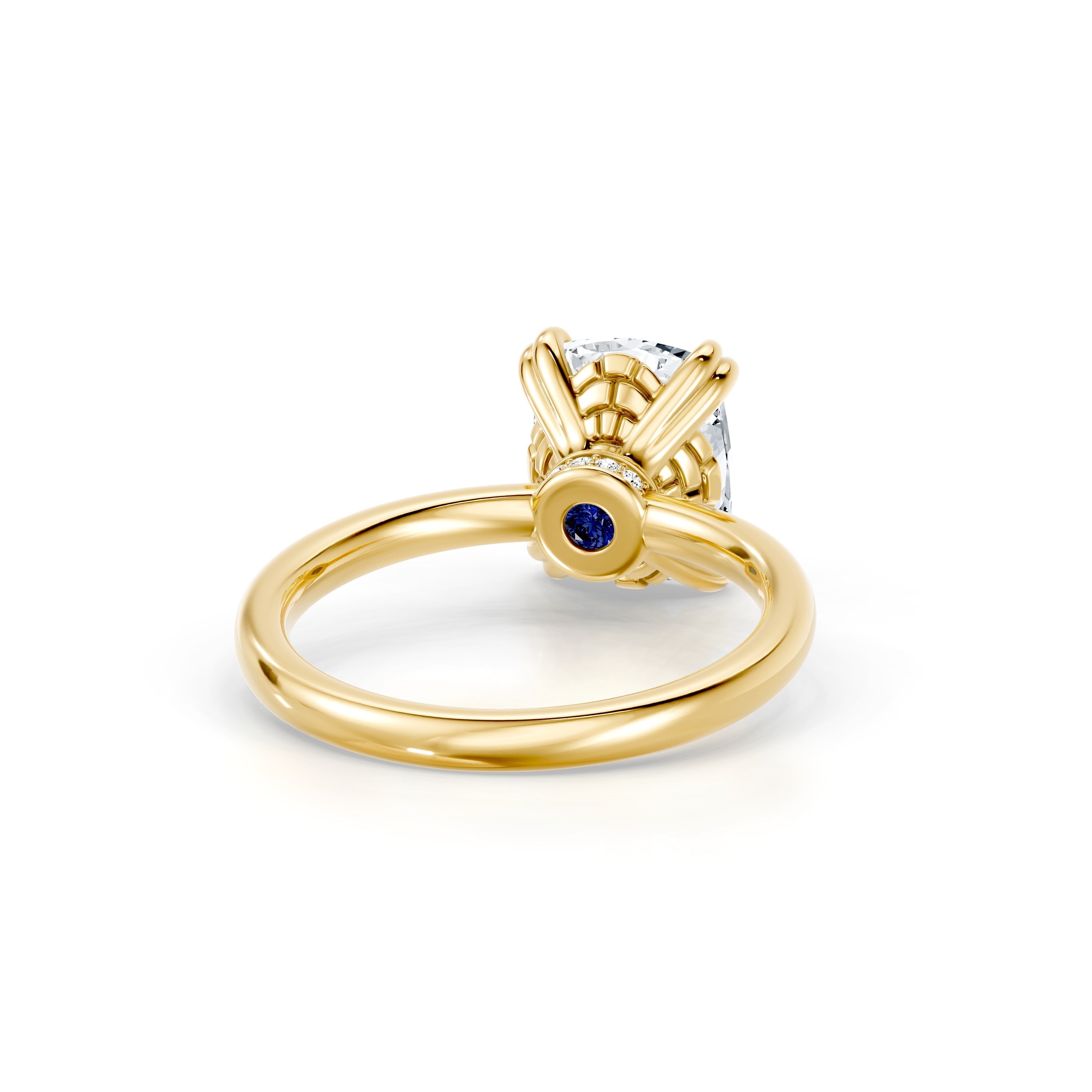 Soho Elongated Cushion Solitaire Lab Diamond Engagement Ring
