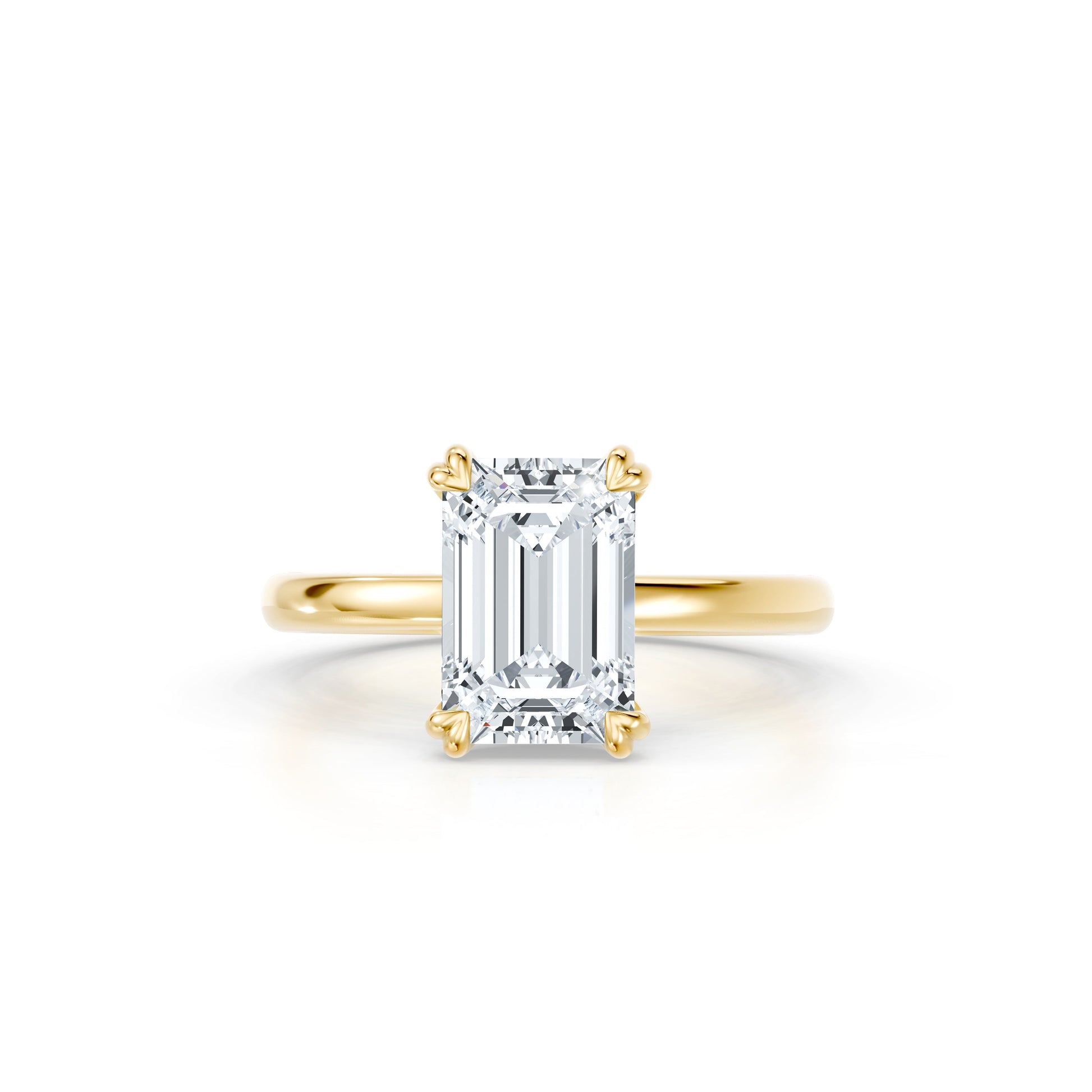 Precious Metal:18k Yellow Gold;Cut Shape:Emerald