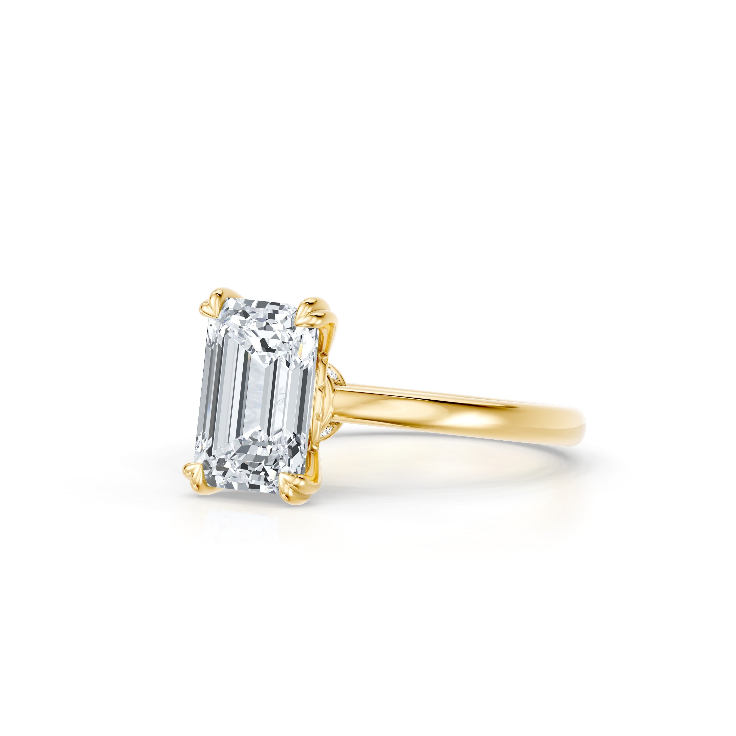 Soho Emerald Cut Solitaire Lab Diamond Engagement Ring