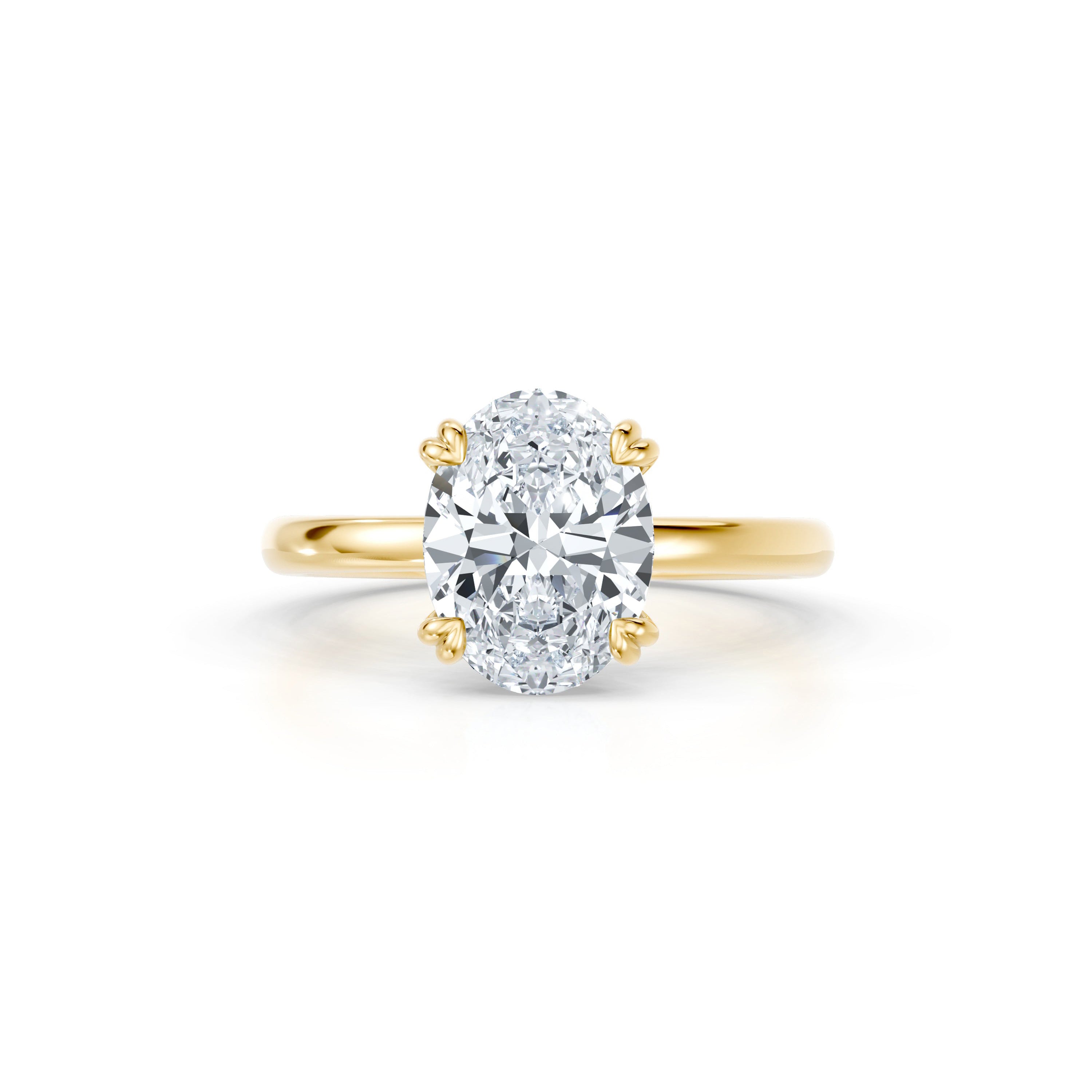 Precious Metal:18k Yellow Gold;Cut Shape:Oval