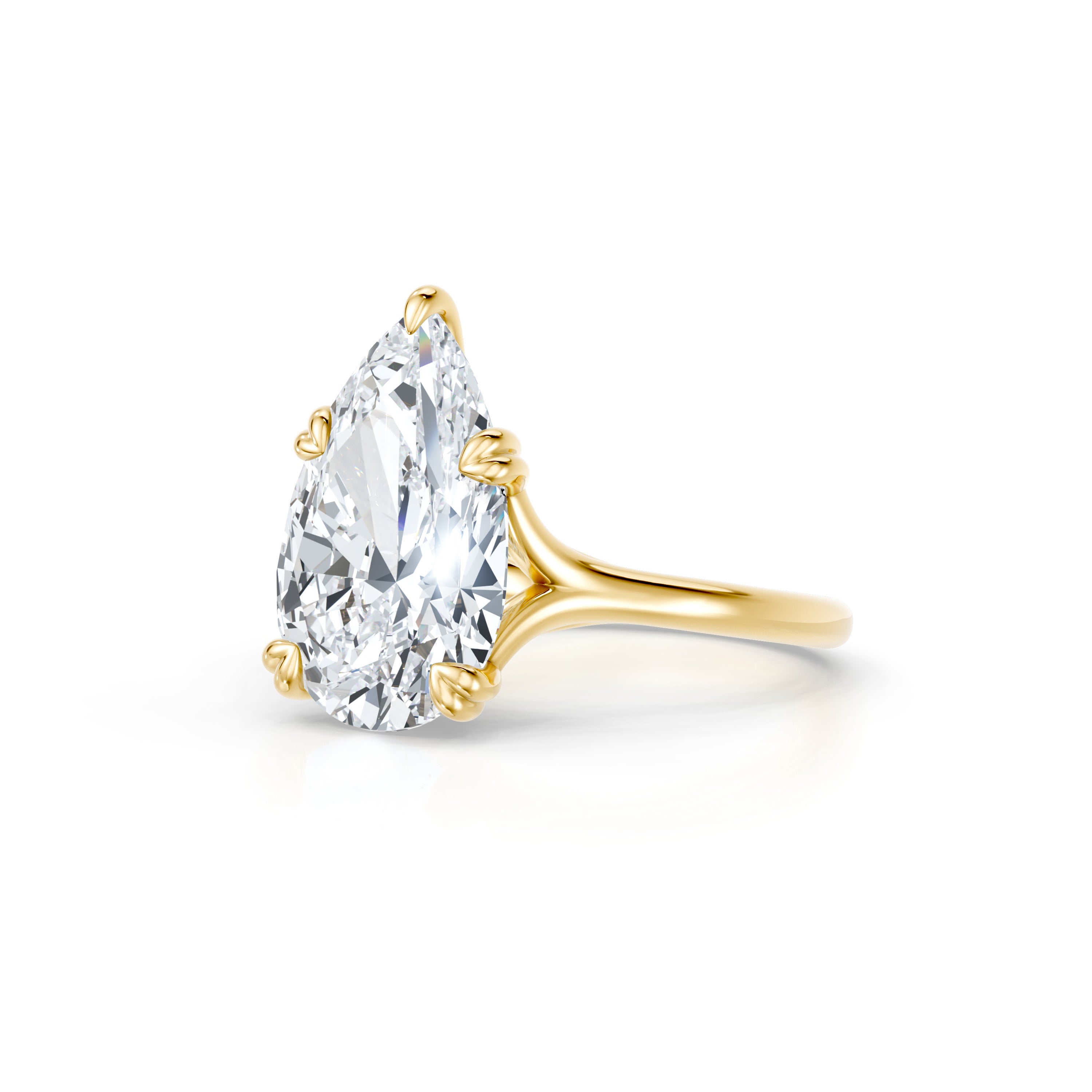 High Jewelry | Jane Pear Cut Solitaire Lab Diamond Engagement Ring