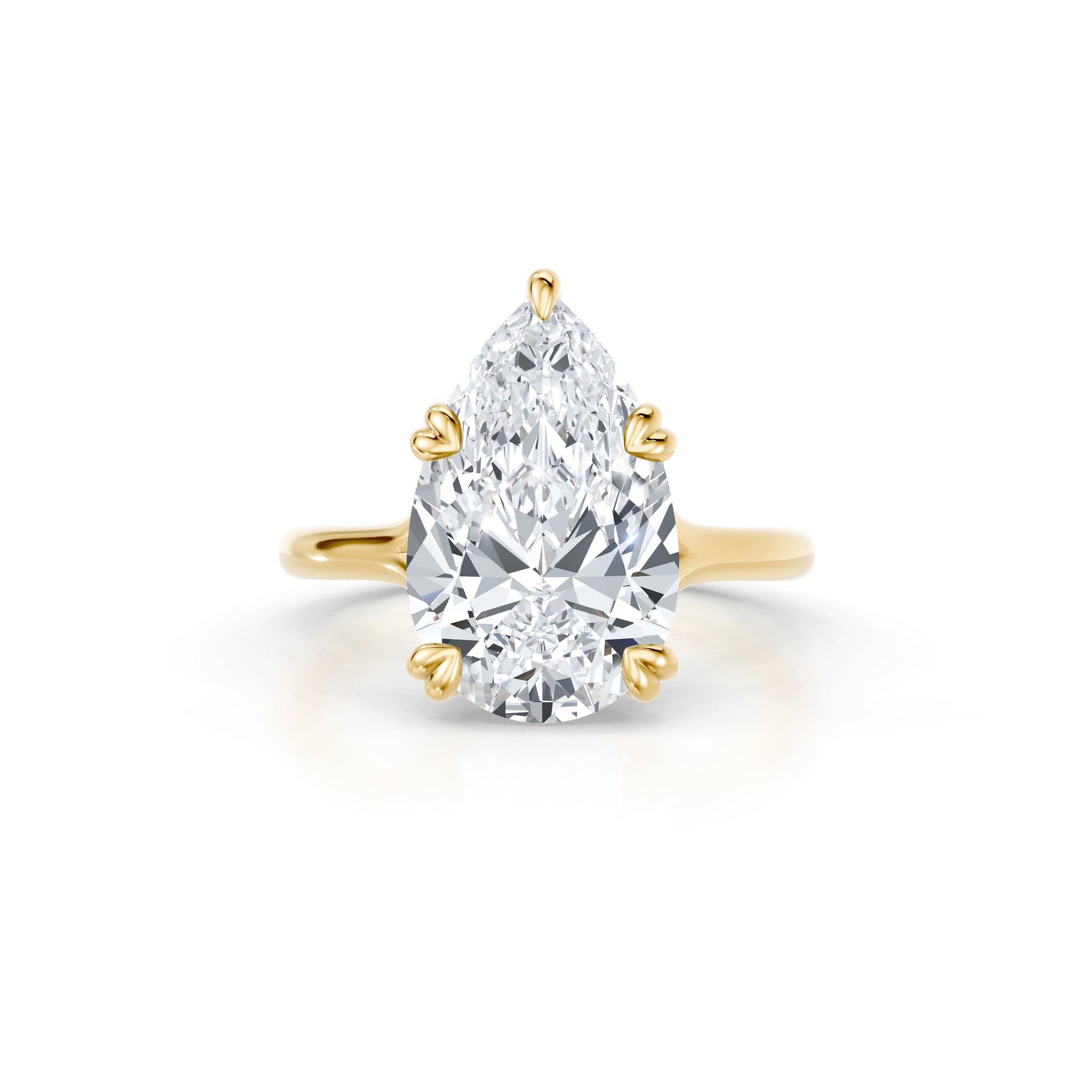 Precious Metal:18k Yellow Gold;Cut Shape:Pear