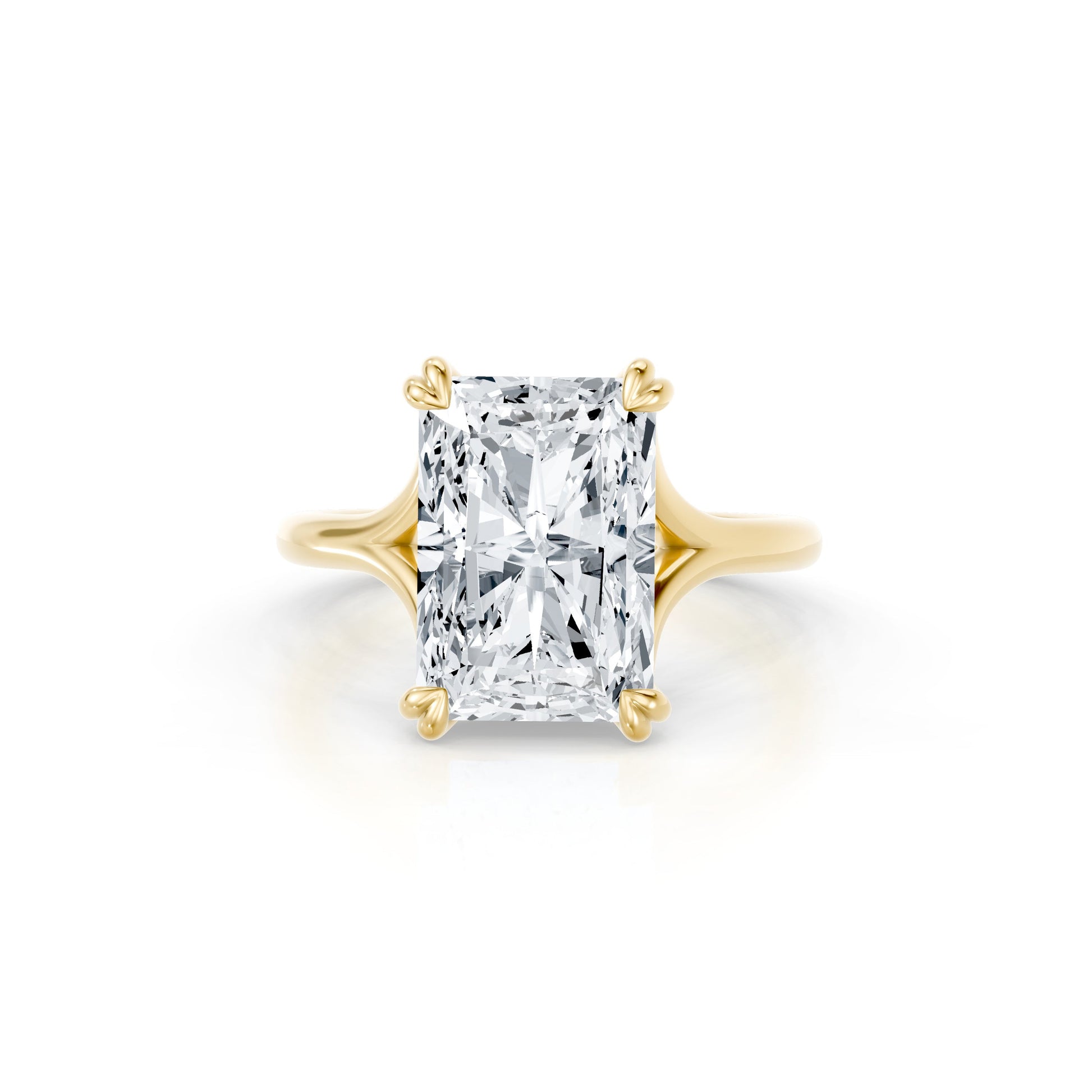 Precious Metal:18k Yellow Gold;Cut Shape:Radiant