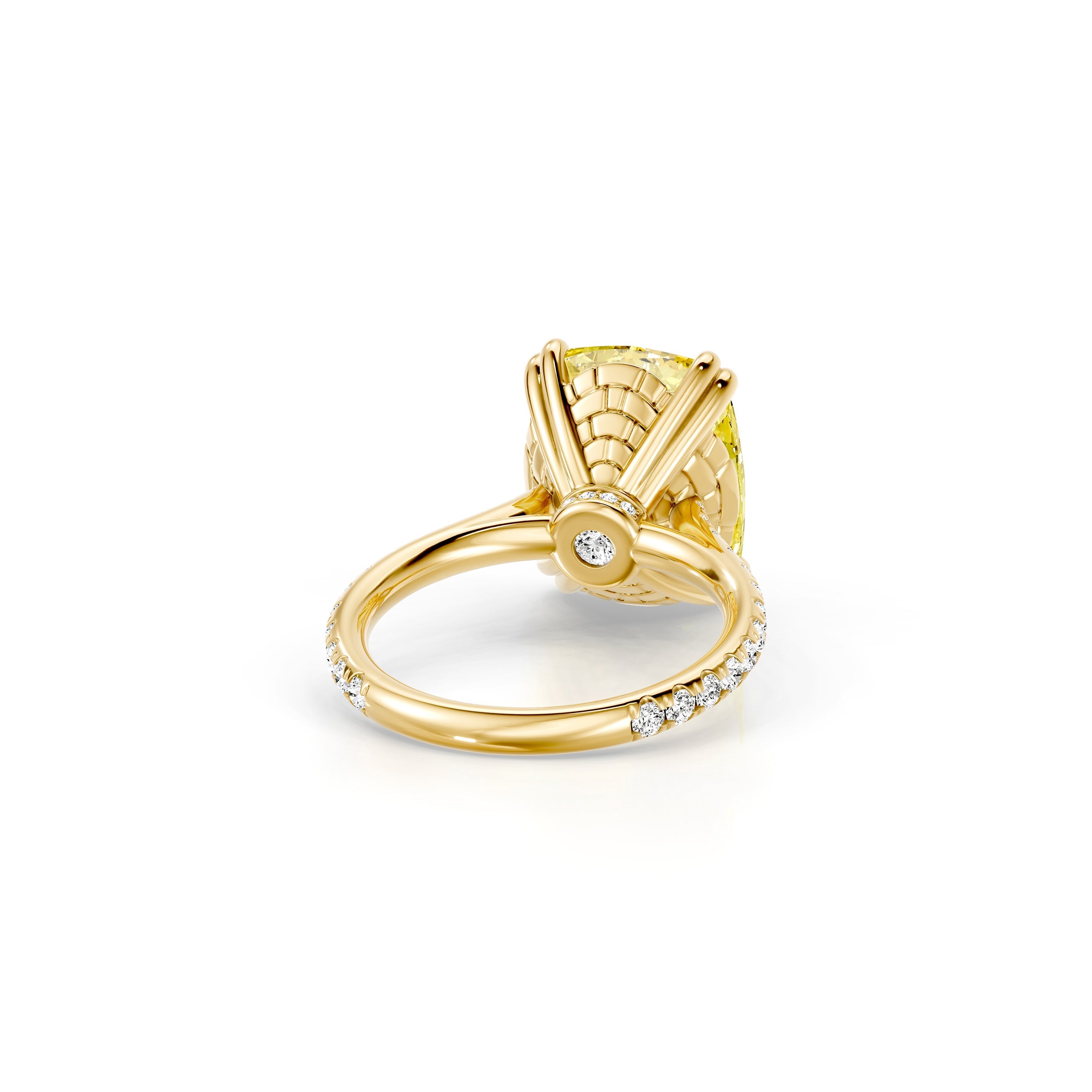 High Jewelry | SOHO Elongated Cushion Yellow Diamond Engagement Ring