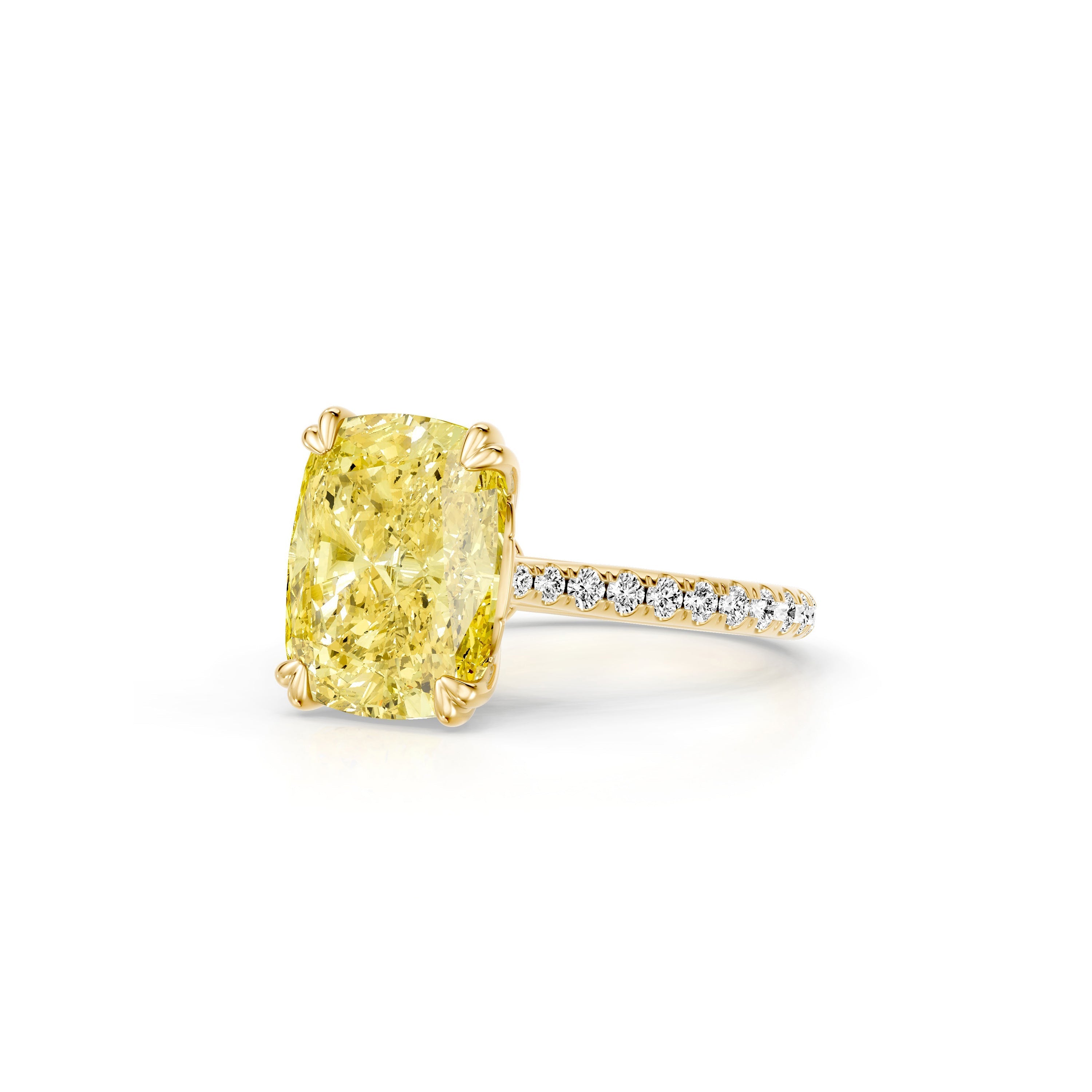 High Jewelry | SOHO Elongated Cushion Yellow Diamond Engagement Ring