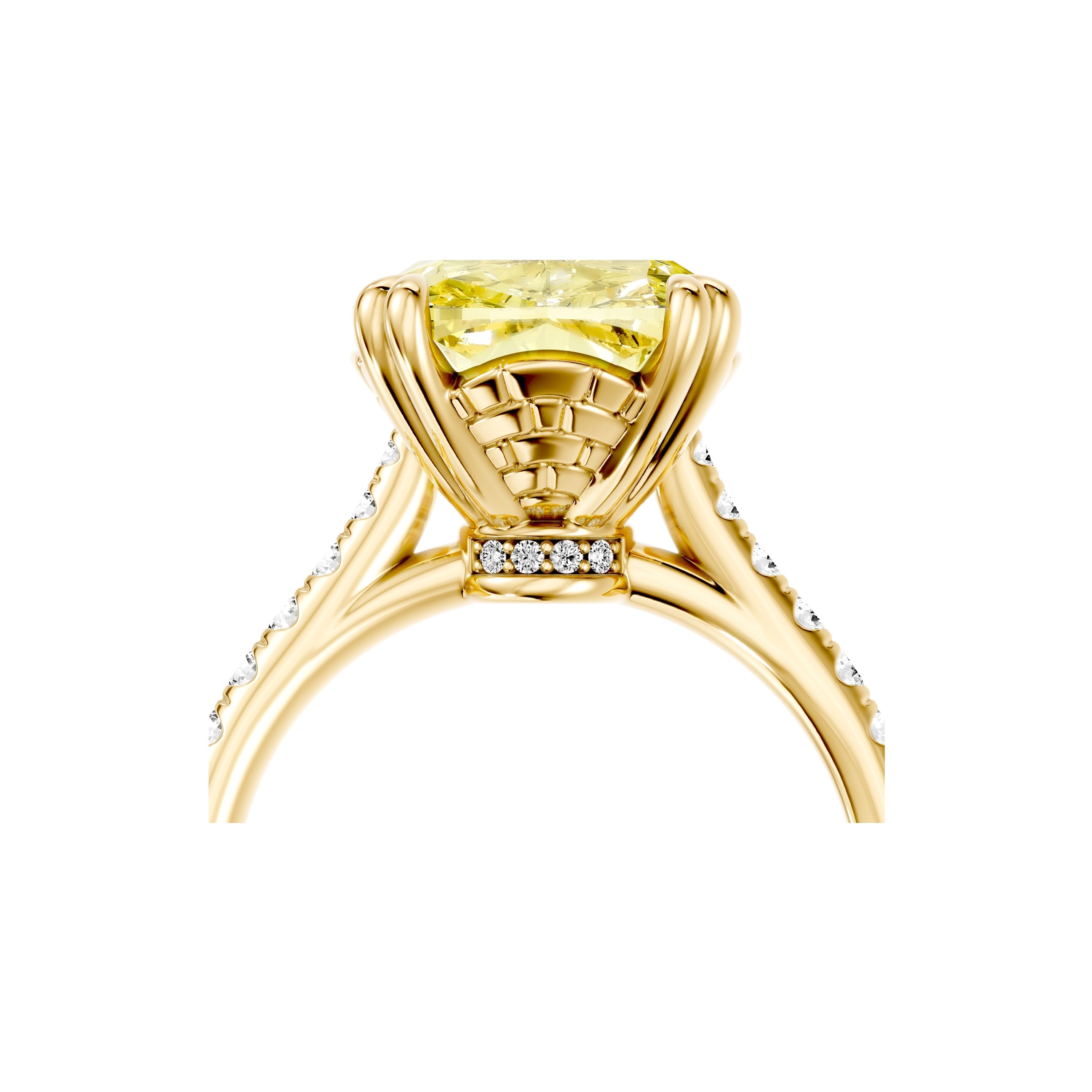 High Jewelry | SOHO Elongated Cushion Yellow Diamond Engagement Ring