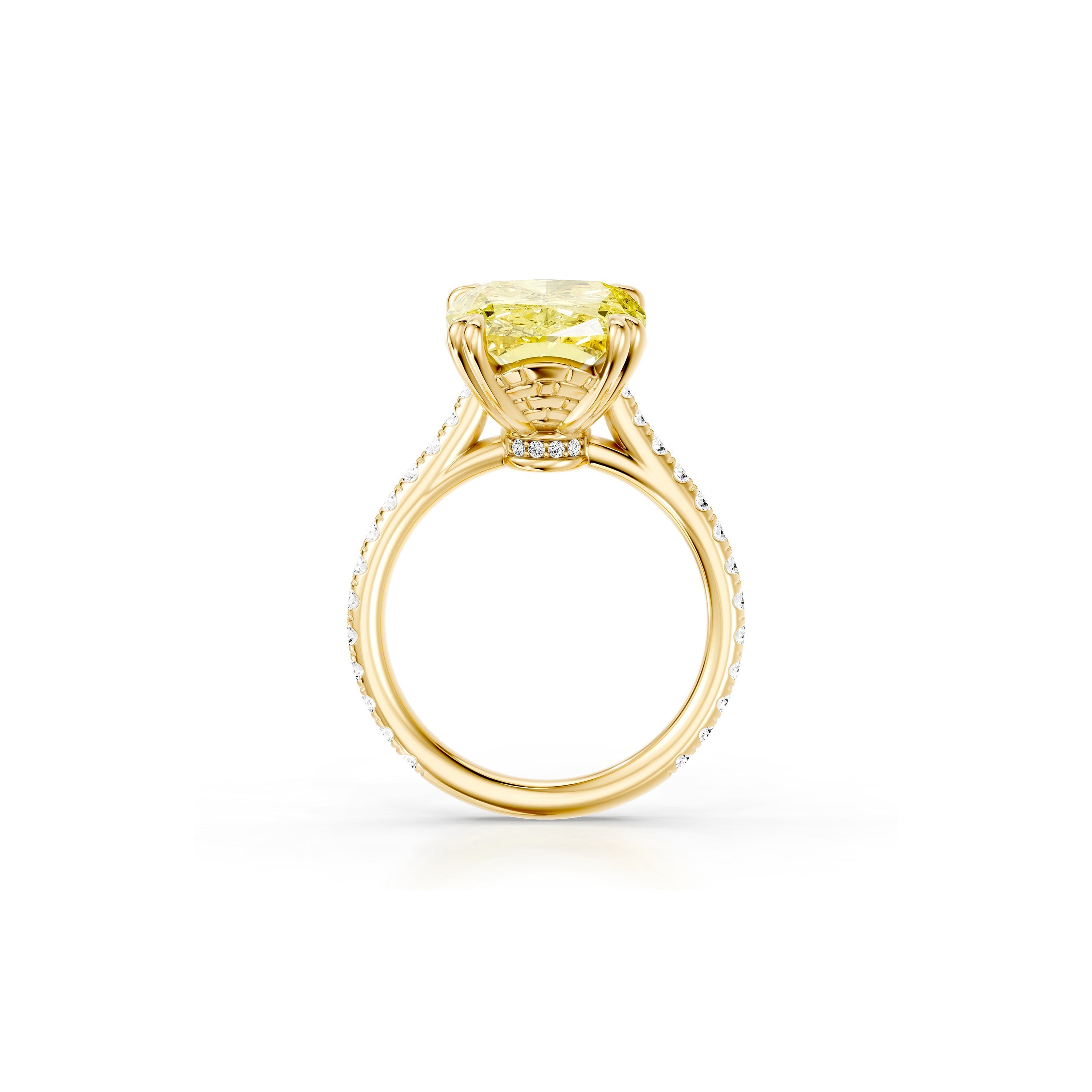 High Jewelry | SOHO Elongated Cushion Yellow Diamond Engagement Ring