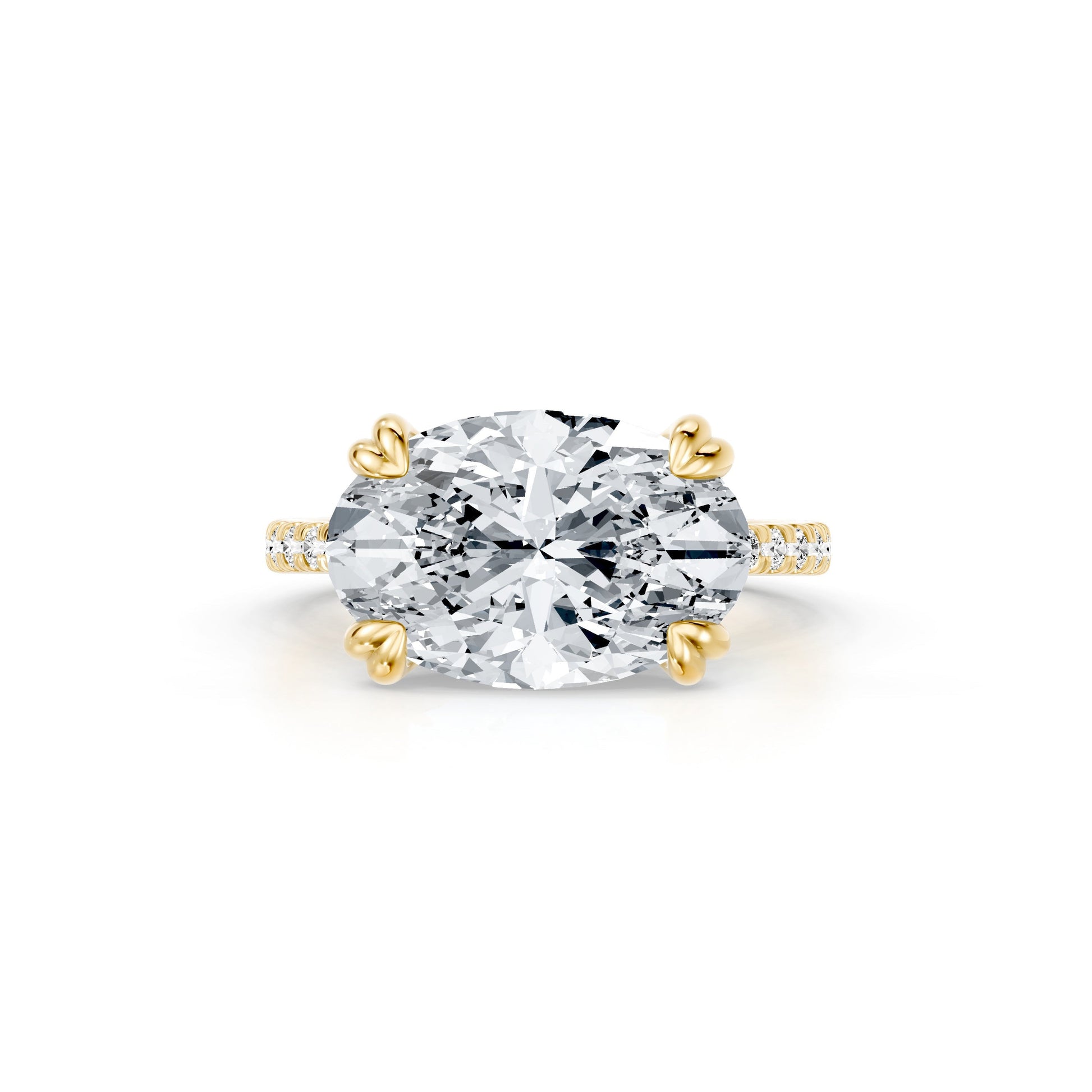 Precious Metal:18k Yellow Gold;Cut Shape:Oval