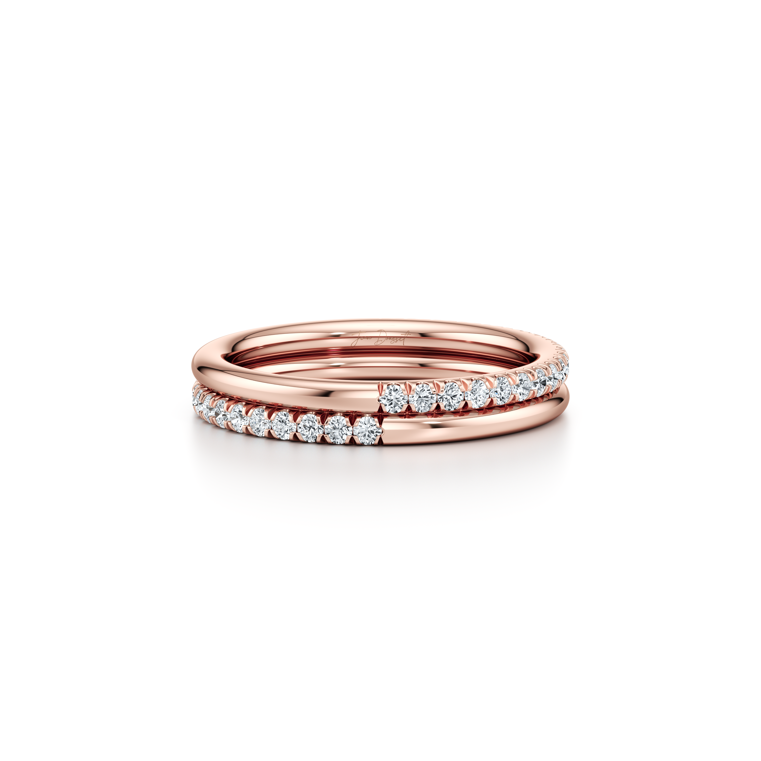 Elle 50/50 Pavé Lab Diamond Band