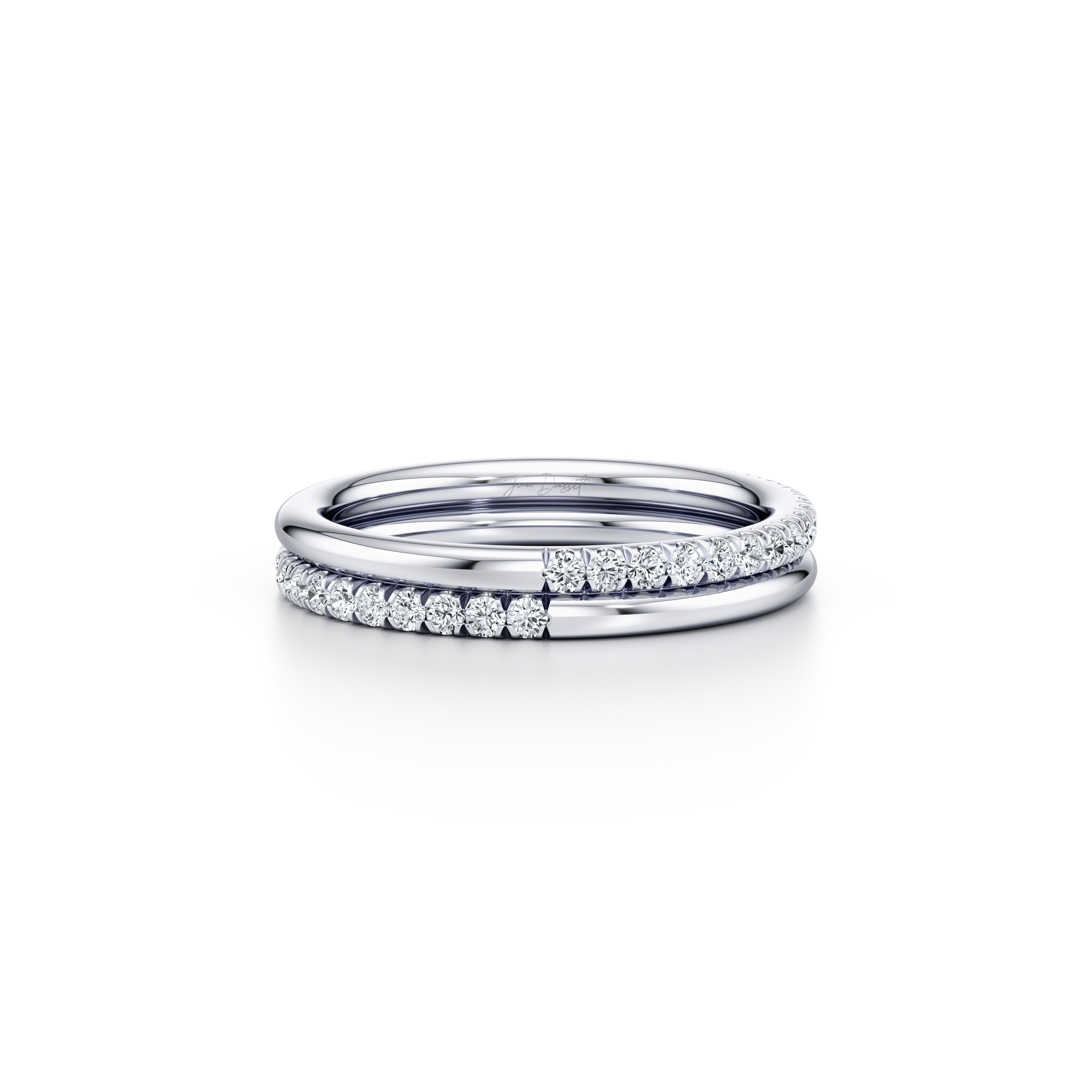Elle 50/50 Pavé Lab Diamond Band