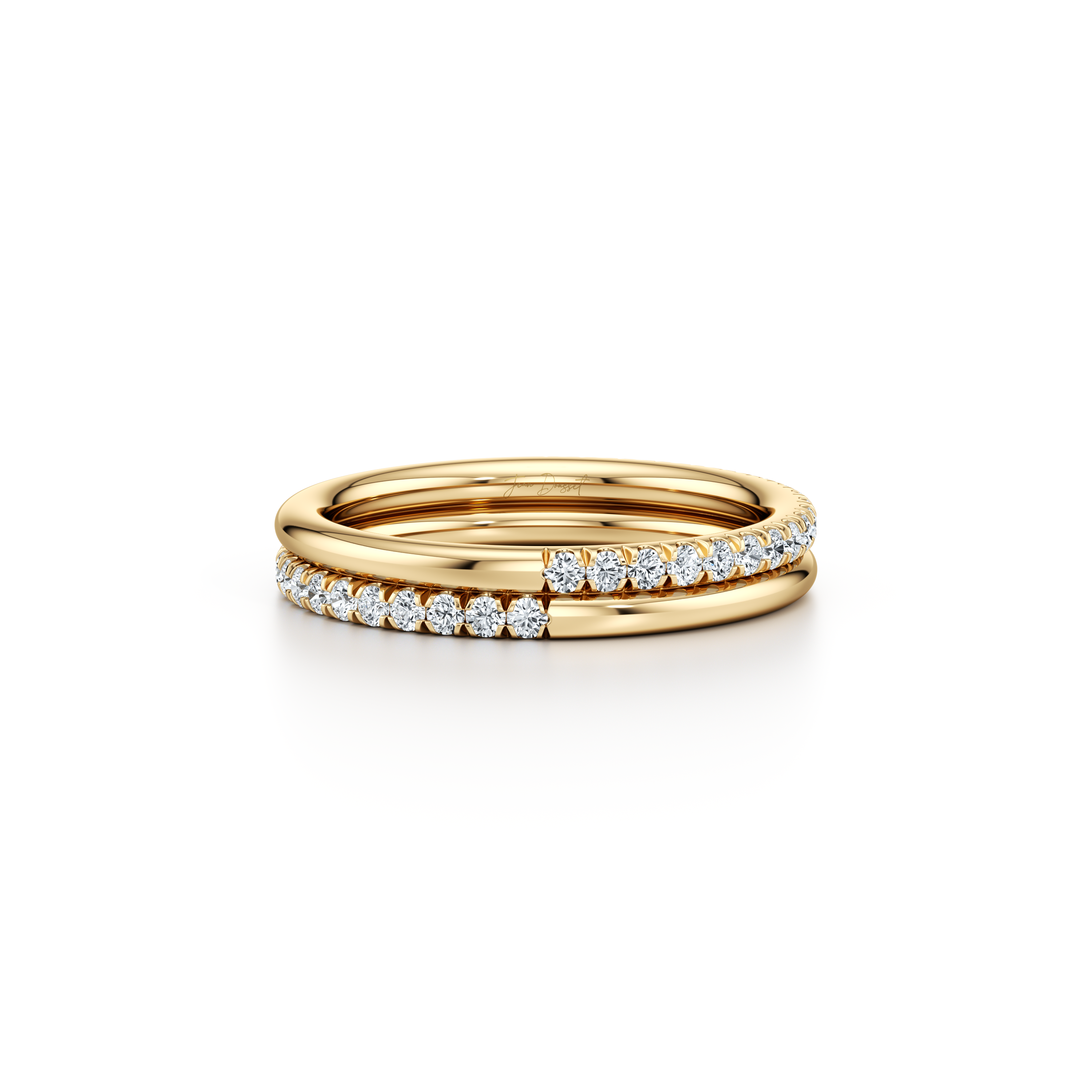 Elle 50/50 Pavé Lab Diamond Band
