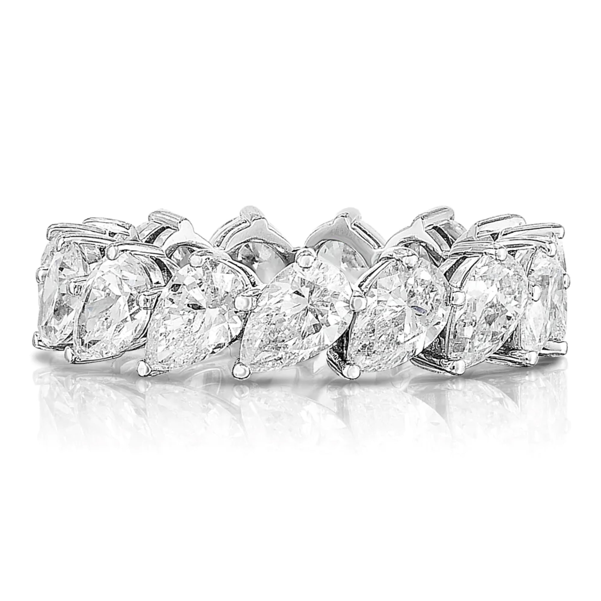Pear Shape Slanted Eternity Band