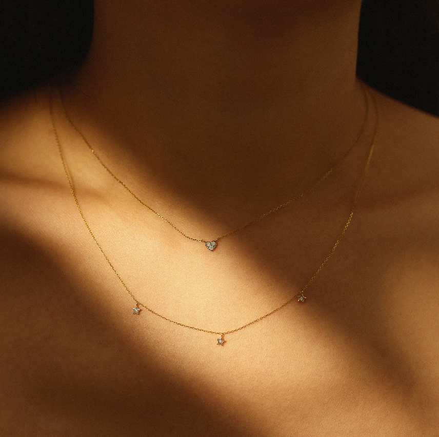 A Diamond Heart Necklace