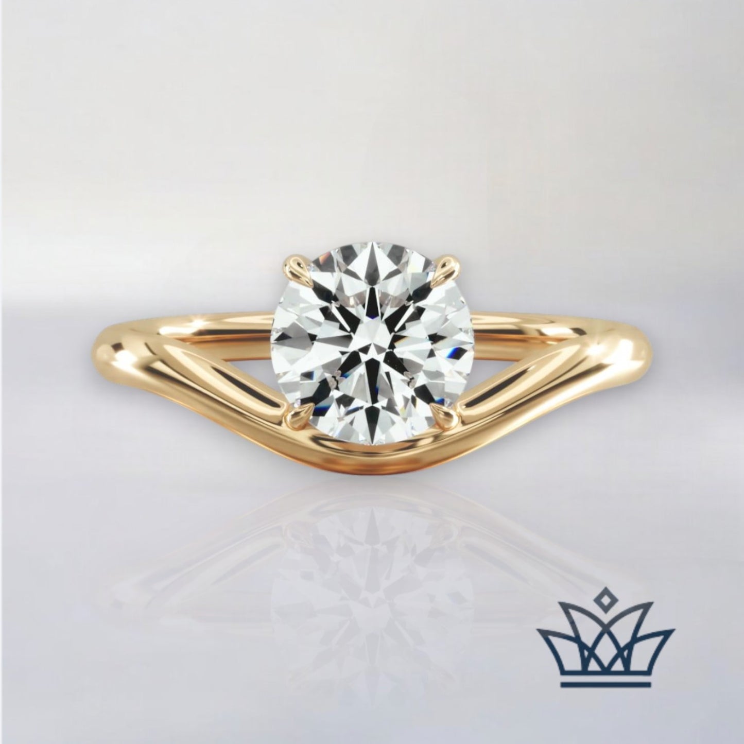 Serenity Solitaire Diamond Ring