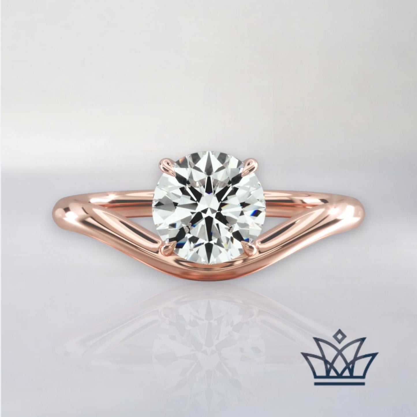 Serenity Solitaire Diamond Ring