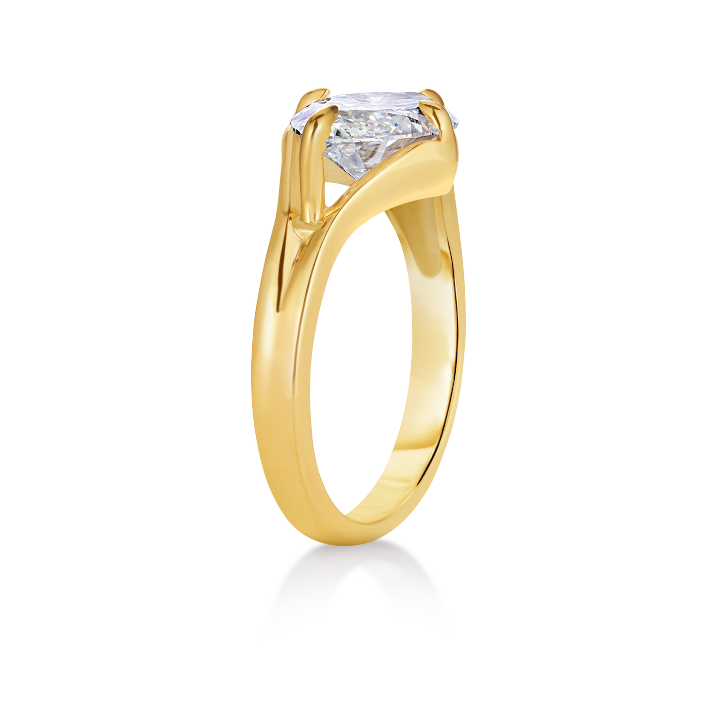 3.50 Marquise Cut Lab Grown Diamond Engagement Ring
