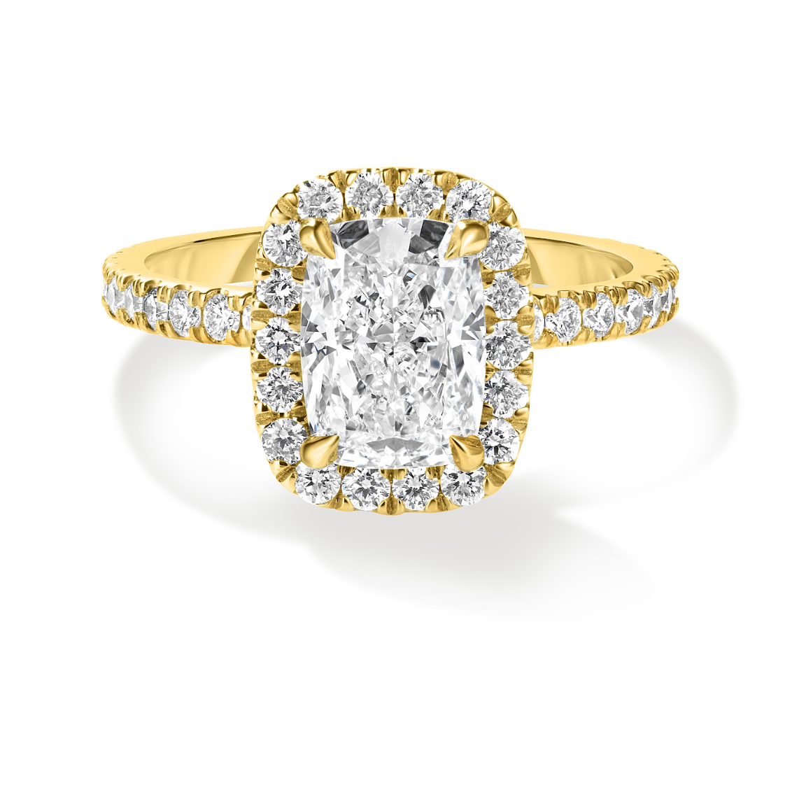 1.50 Carat Elongated Cushion Cut Diamond Engagement Ring