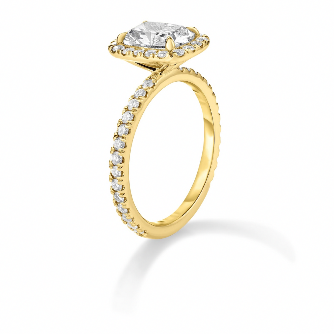 1.50 Carat Elongated Cushion Cut Diamond Engagement Ring
