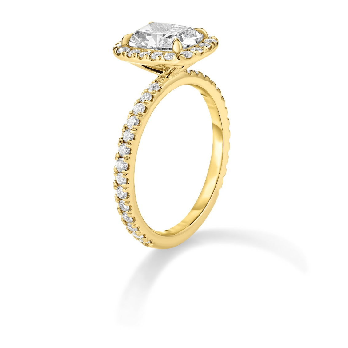 1.50 Carat Elongated Cushion Cut Diamond Engagement Ring