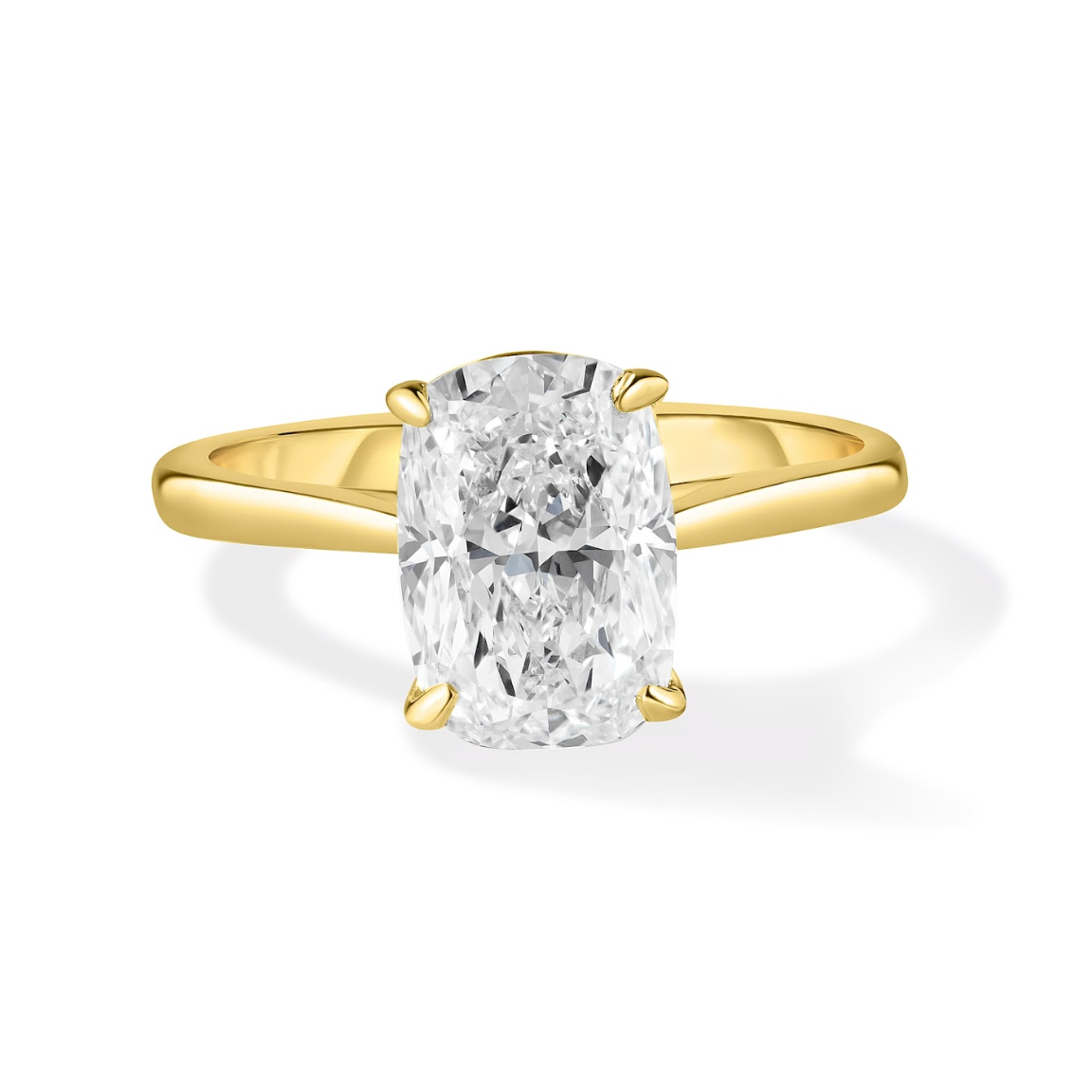 4.00 Carat Elongated Cushion Cut Diamond Engagement Ring