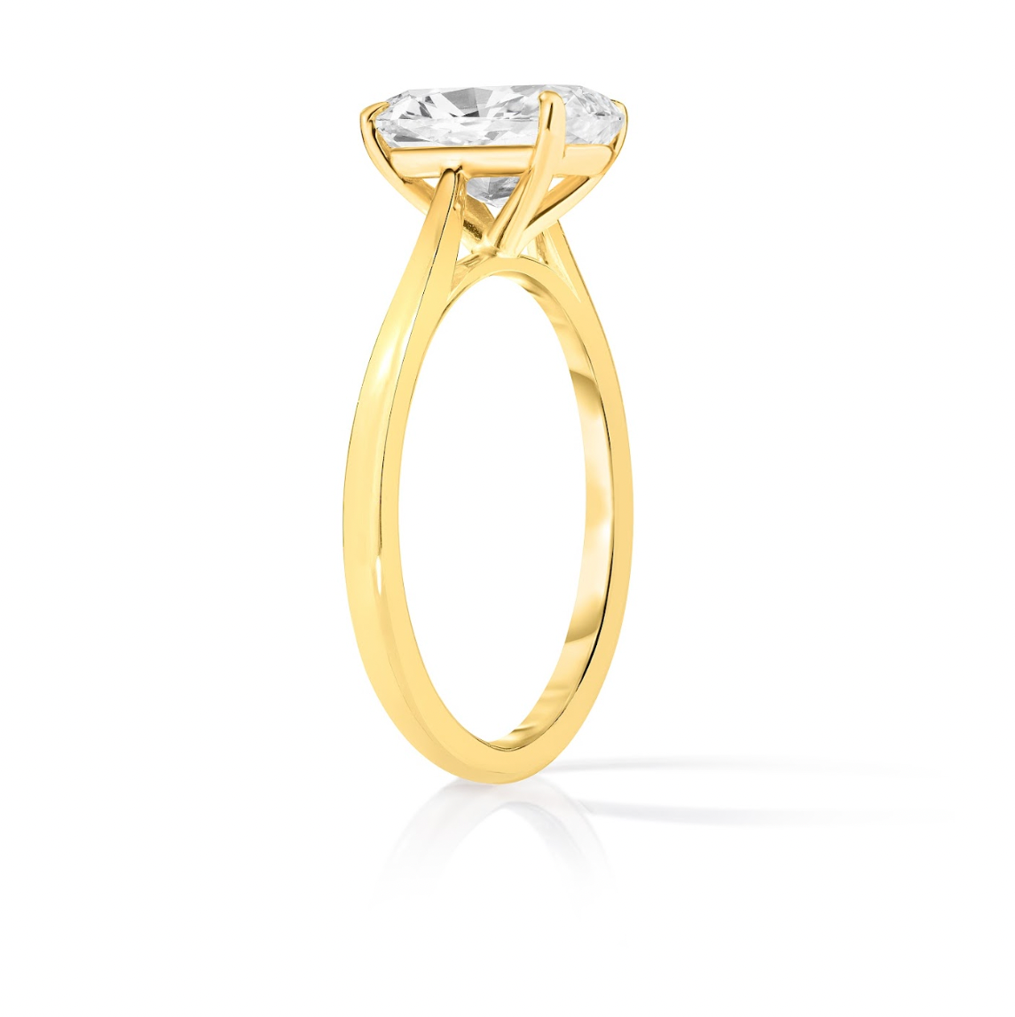 4.00 Carat Elongated Cushion Cut Diamond Engagement Ring