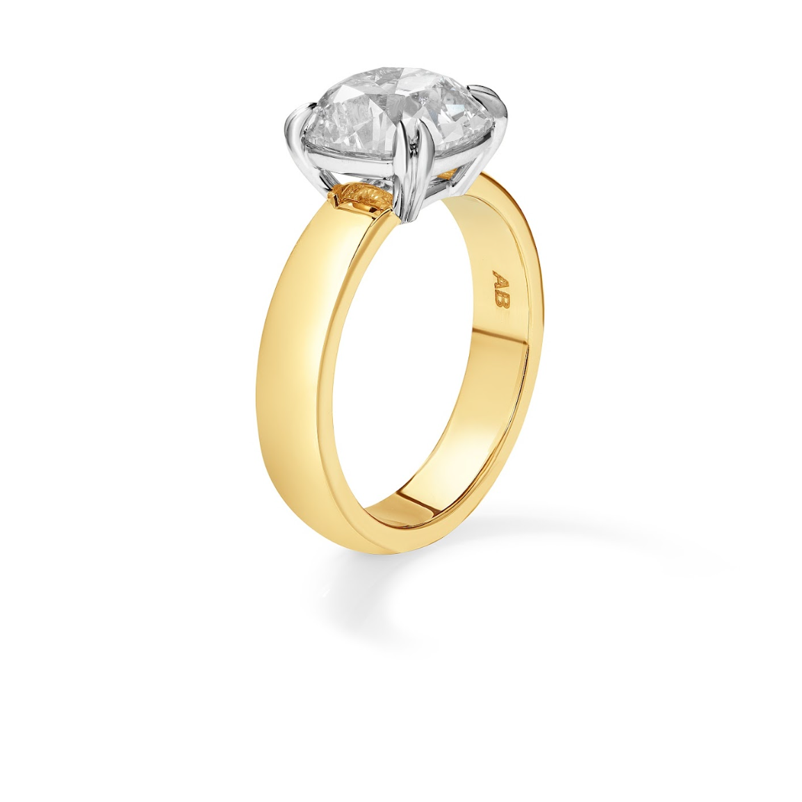 3.00 Carat Antique Cushion Cut Diamond Engagement Ring