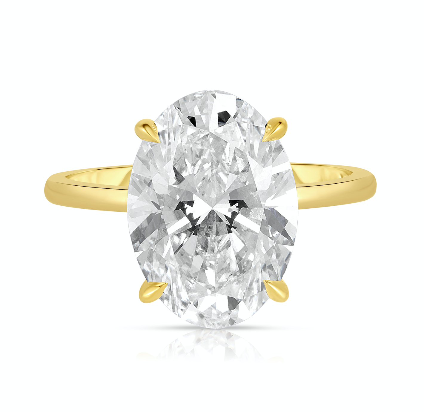 4.50 Carat Oval Cut Diamond Engagement Ring