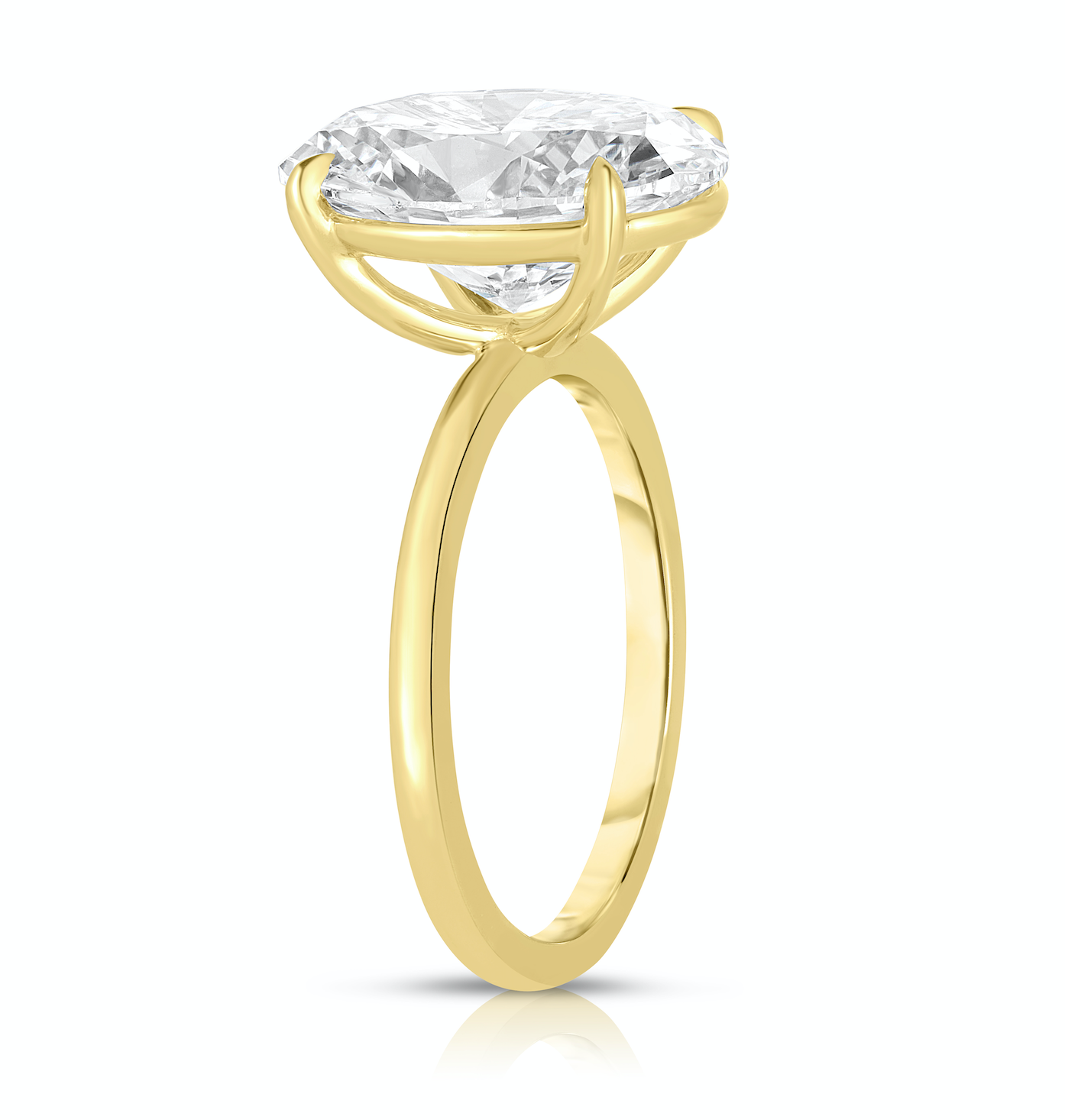 4.50 Carat Oval Cut Diamond Engagement Ring