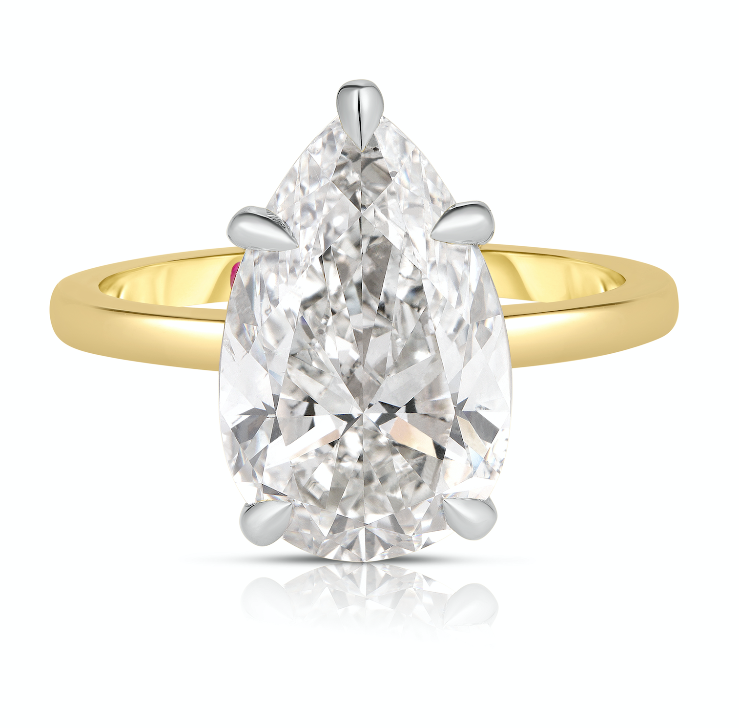 2.50 Carat Pear Cut Diamond Engagement Ring