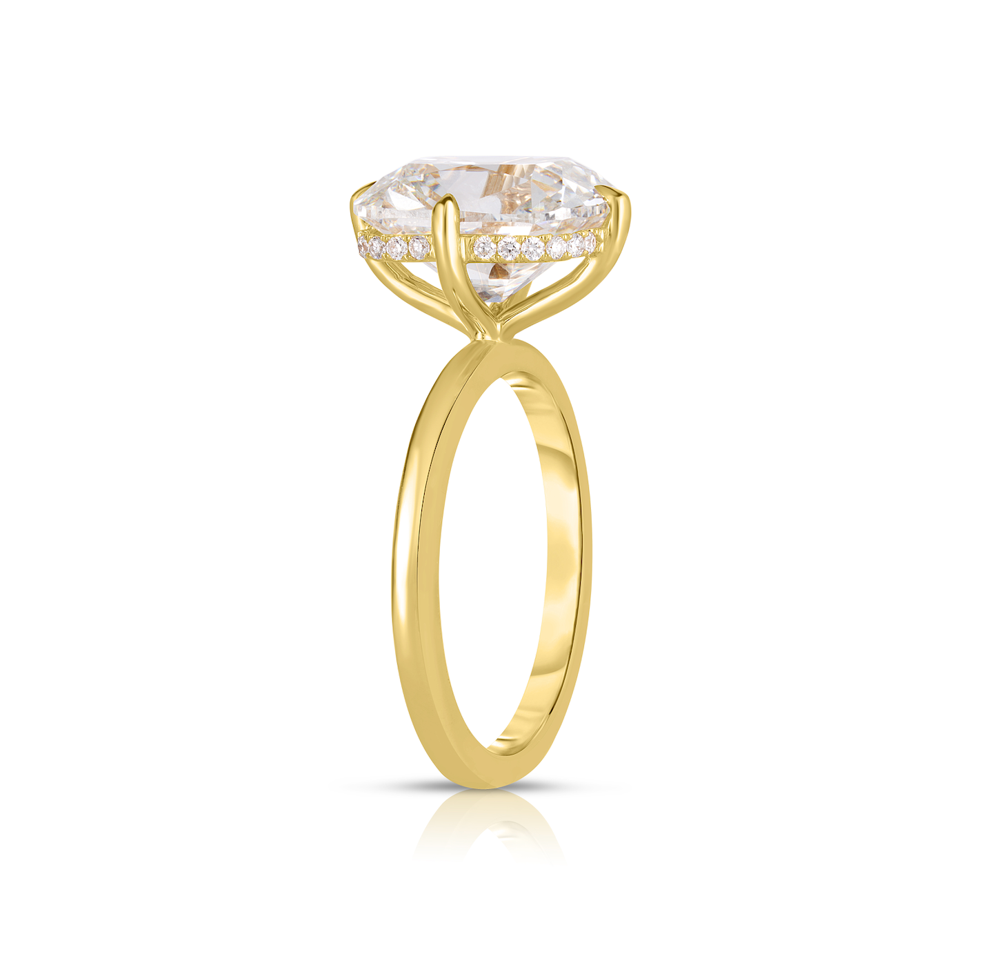 5.00 Carat Antique Cushion Cut Diamond Engagement Ring