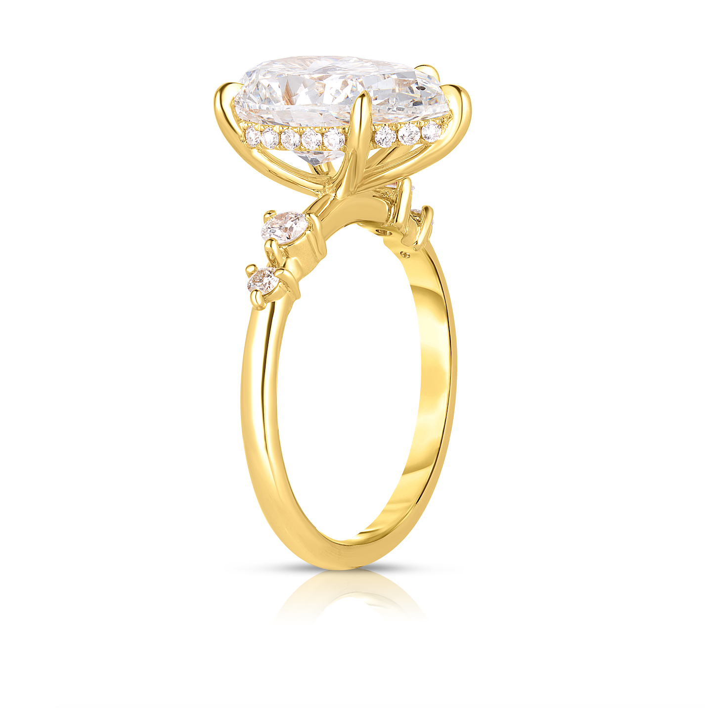 3.00 Carat Pear Cut Diamond Engagement Ring