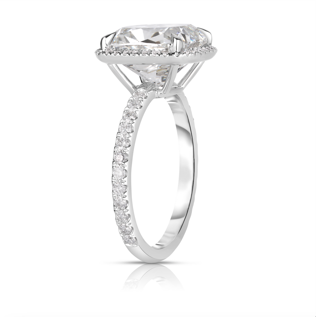 5.72 Carat Cushion Cut Diamond Engagement Ring