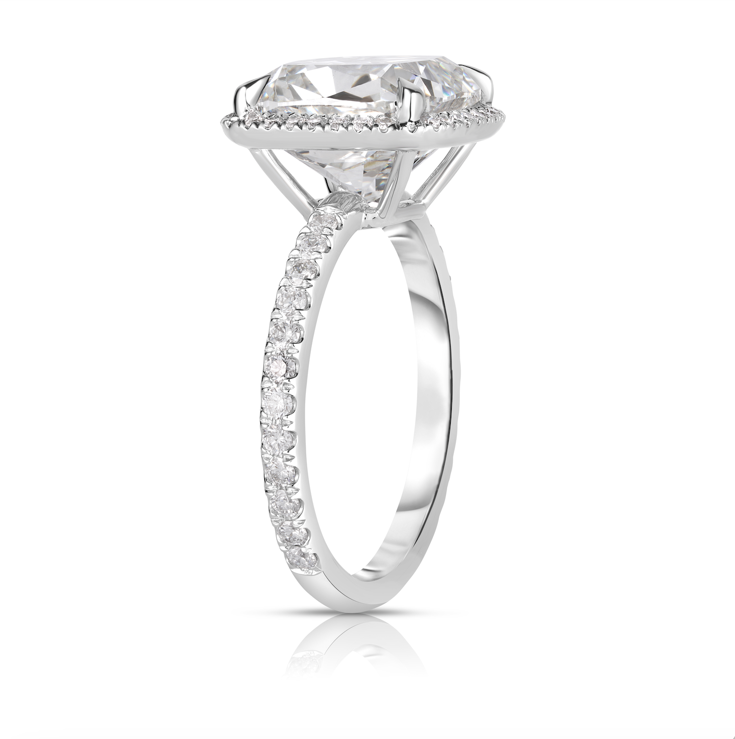5.72 Carat Cushion Cut Diamond Engagement Ring
