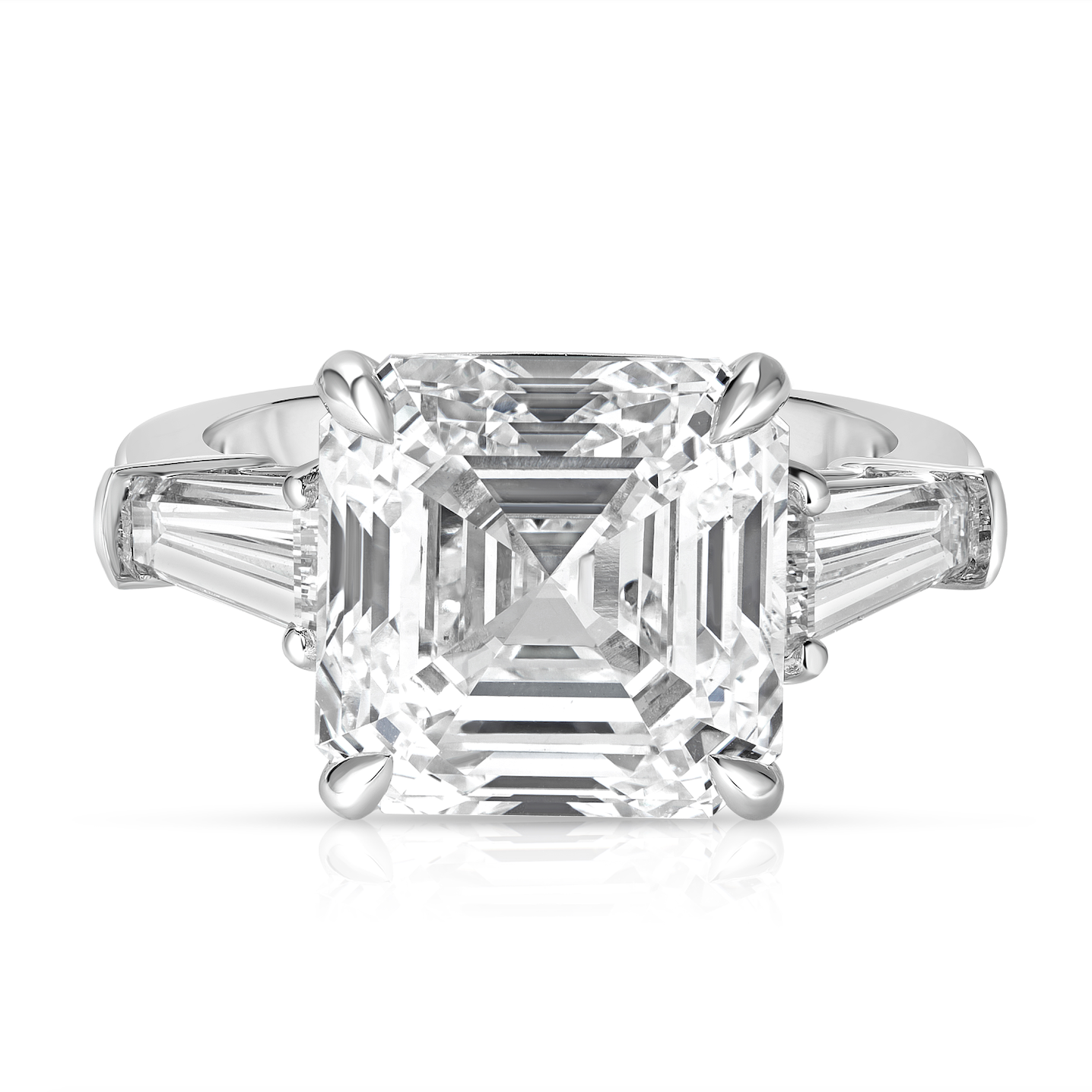 7.00 Carat Asscher Cut Diamond Engagement Ring