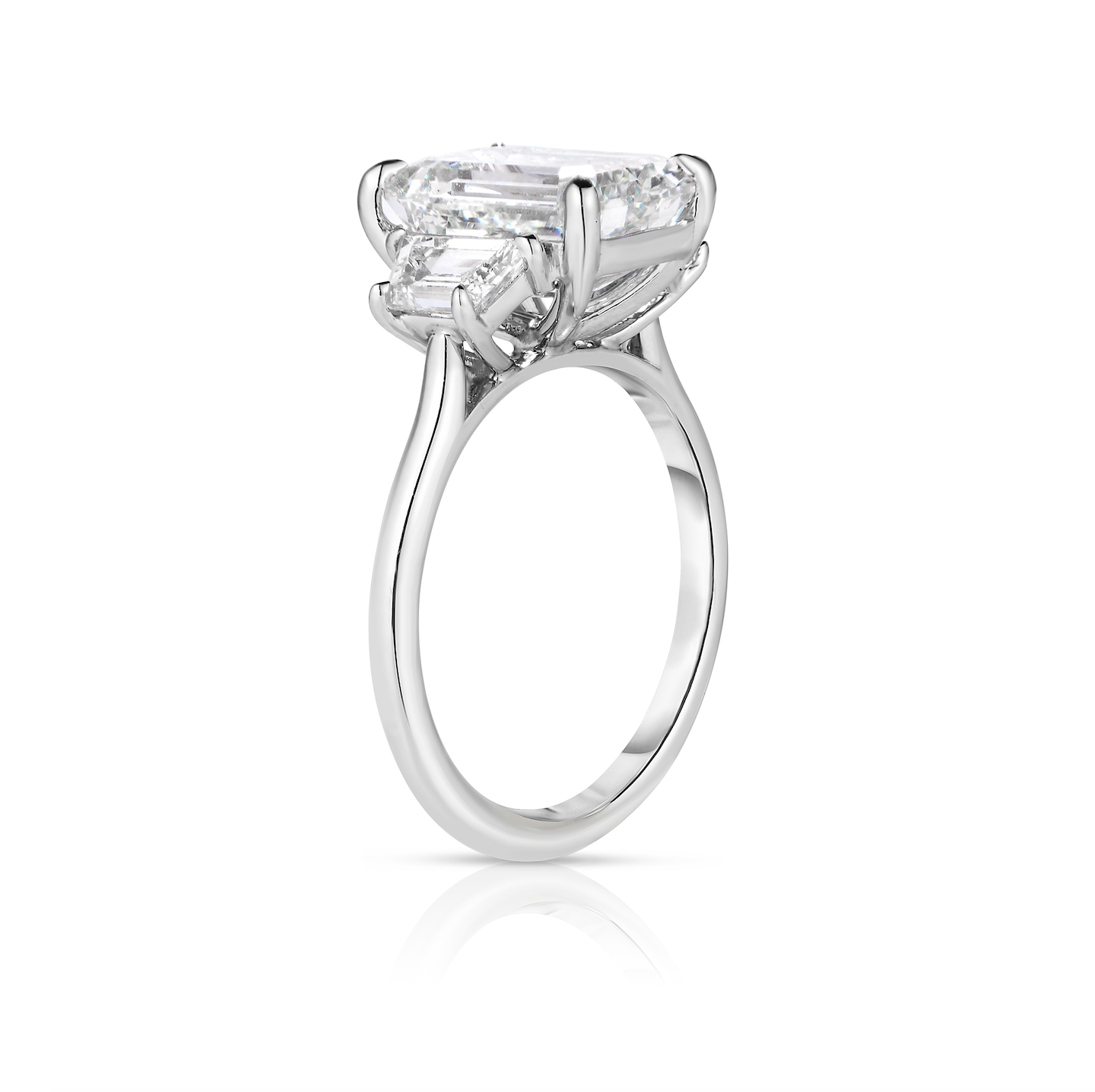 3.50 Carat Emerald Cut Diamond Engagement Ring