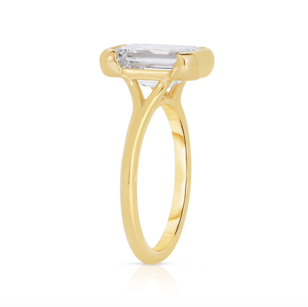 3.00 Carat Emerald Cut Diamond Engagement Ring