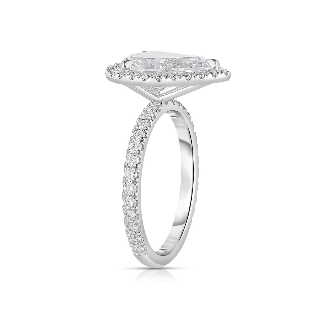 2 Carat Pear Cut Diamond Engagement Ring