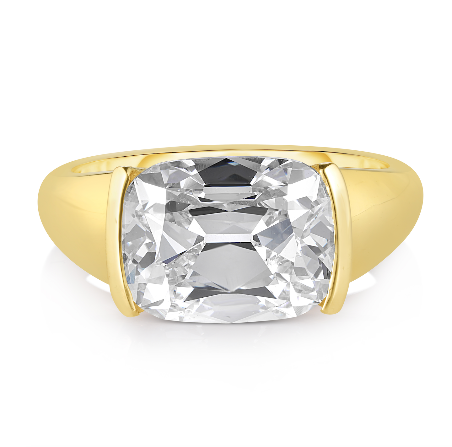 5 Carat Antique Cushion Cut Diamond Engagement Ring