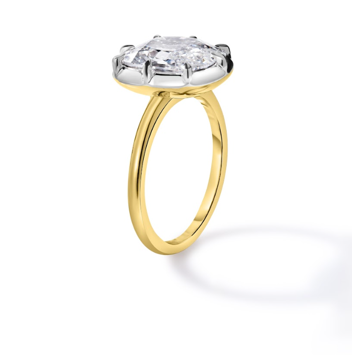3.00 Carat Antique Cushion Cut Diamond Engagement Ring