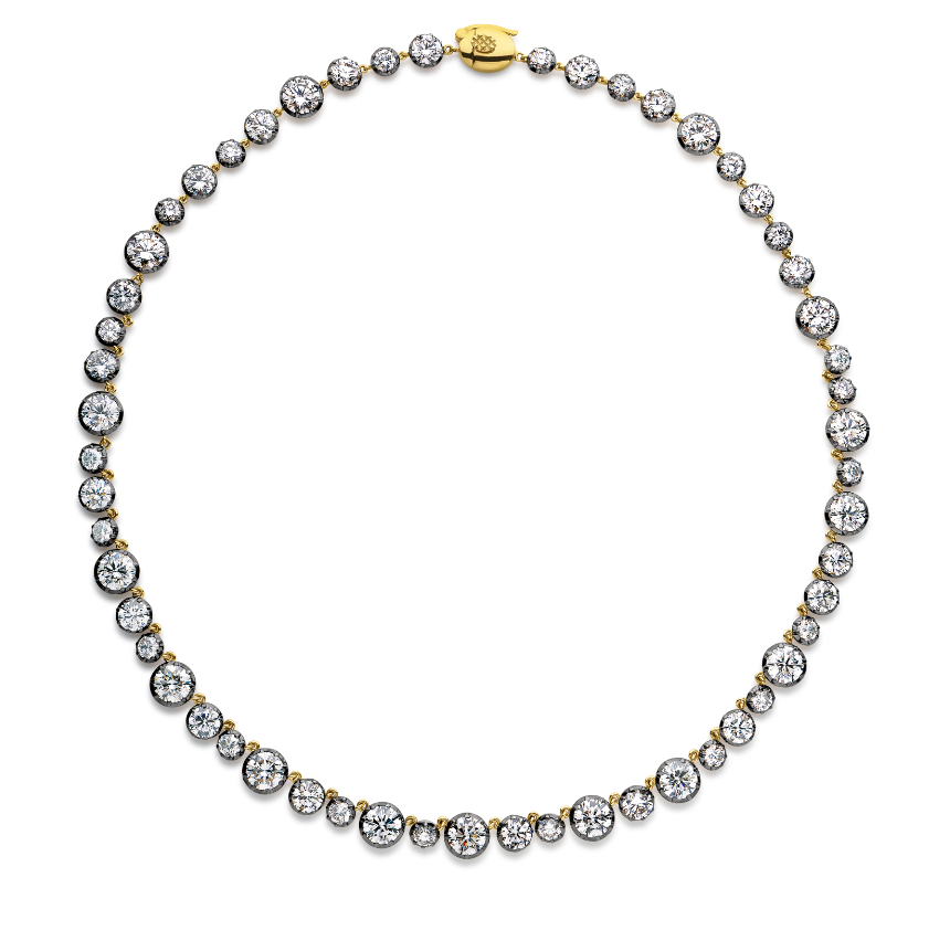 Georgian Set Lab Grown Diamond Necklace