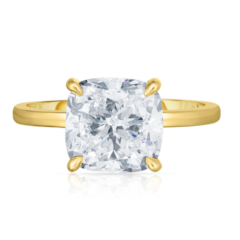 3.00 CARAT CUSHION CUT DIAMOND ENGAGEMENT RING