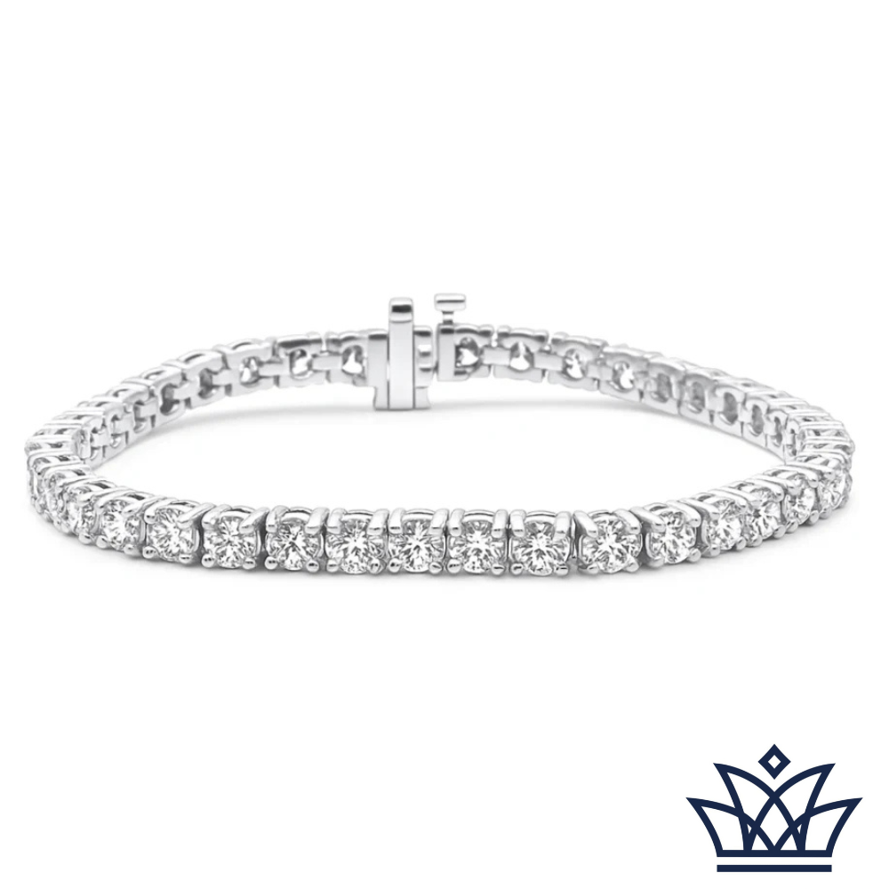 16.40ct White Gold Round Diamond Tennis Bracelet