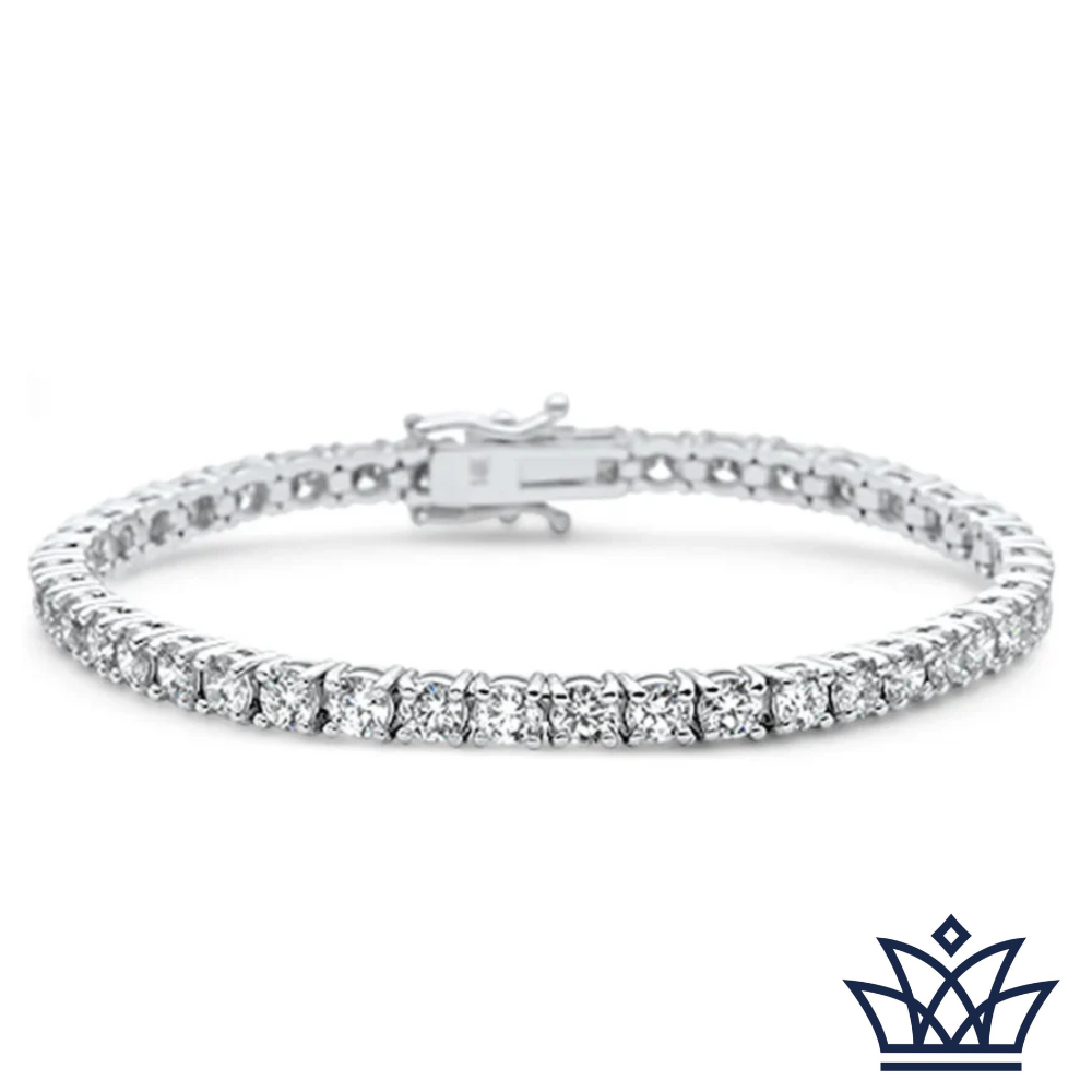 12.73ct 14KT White Gold Diamond Tennis Bracelet